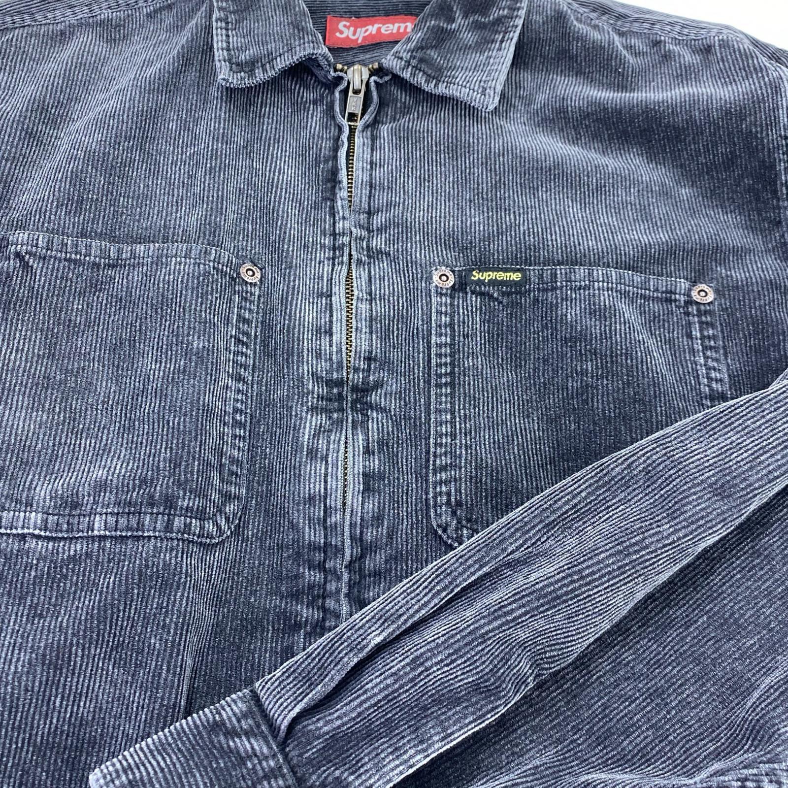 ブルゾン 24SS ウォッシュドコーデュロイジップアップシャツ 黒 (S) S ブラック