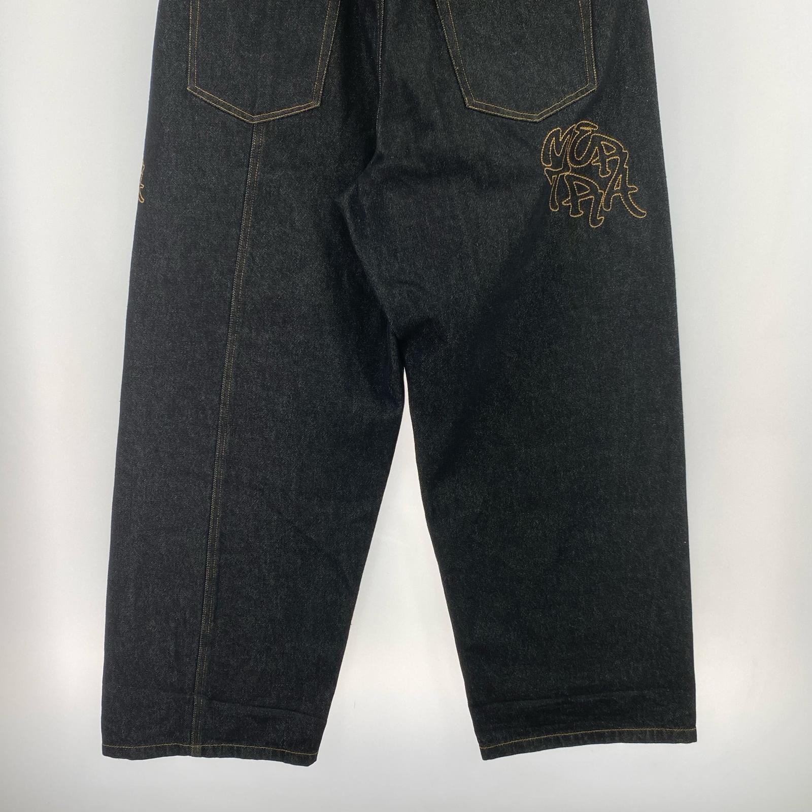 デニムパンツ Mertra Big Step Black Denim 34 ブラック