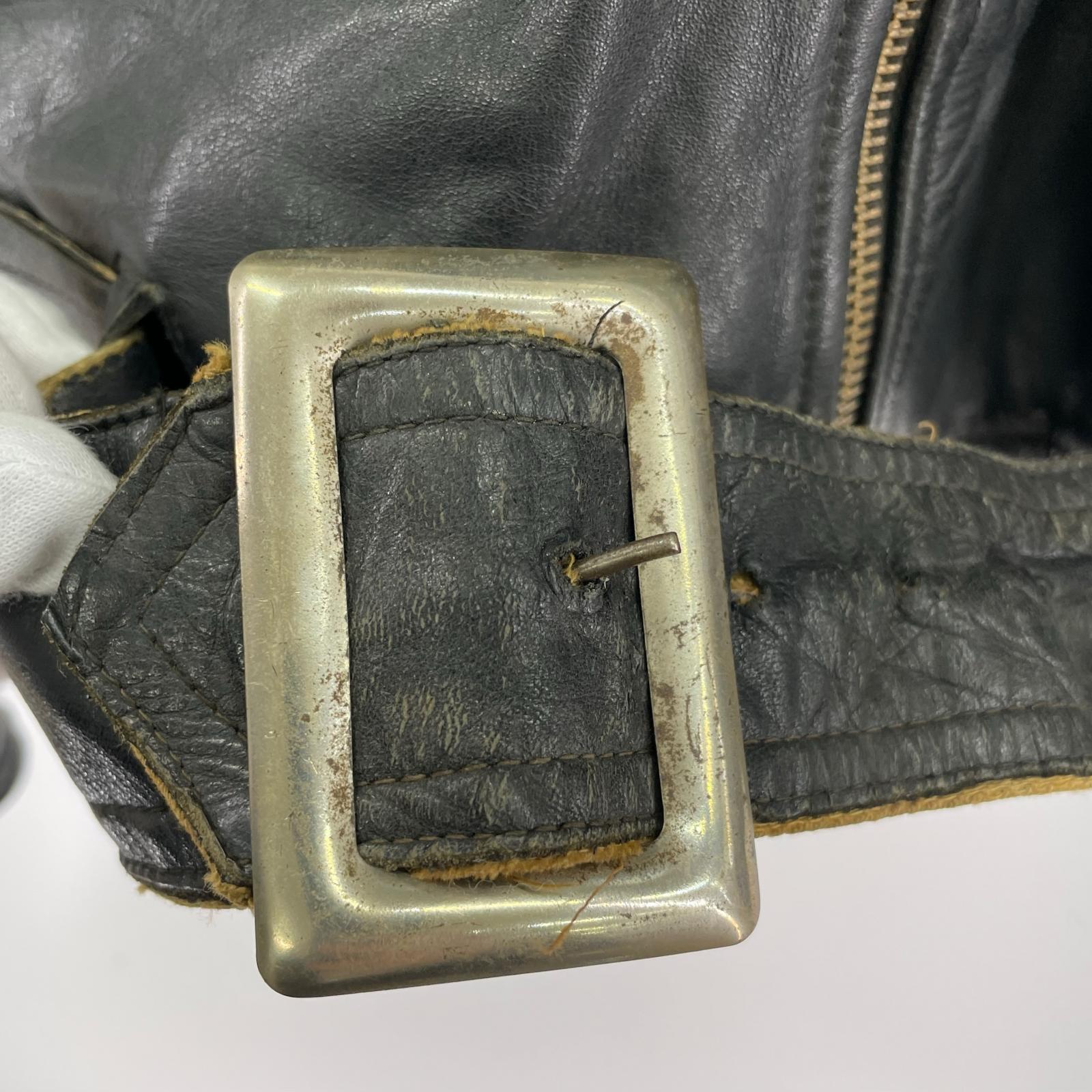 ライダースジャケット 50s A.Morris ホースハイド レザー 黒 ()42 42 ブラック
