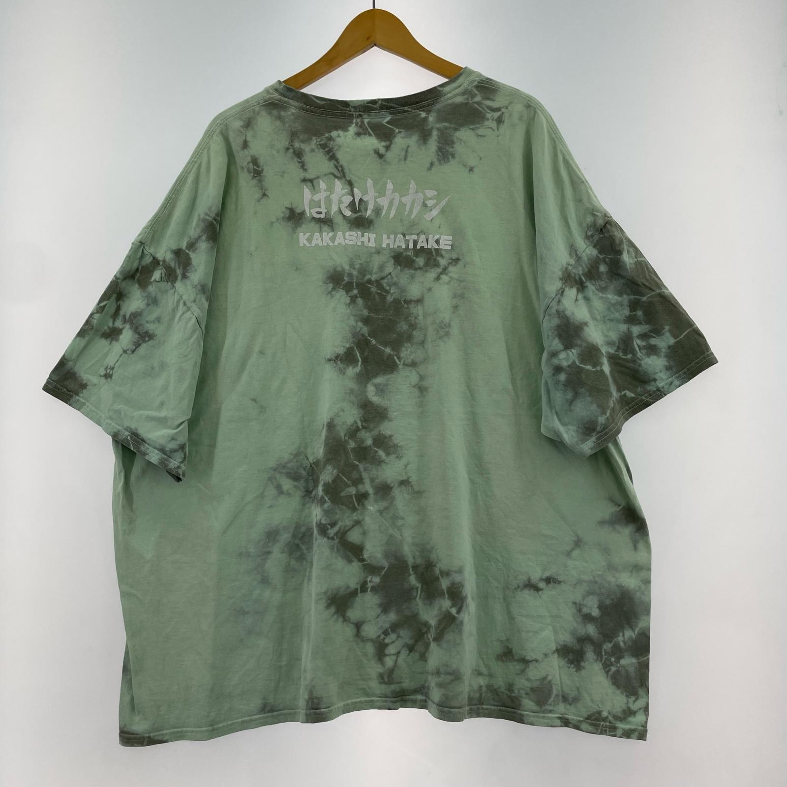 半袖Tシャツ NARUTO はたけカカシ タイダイ柄 アニメTee グリーン