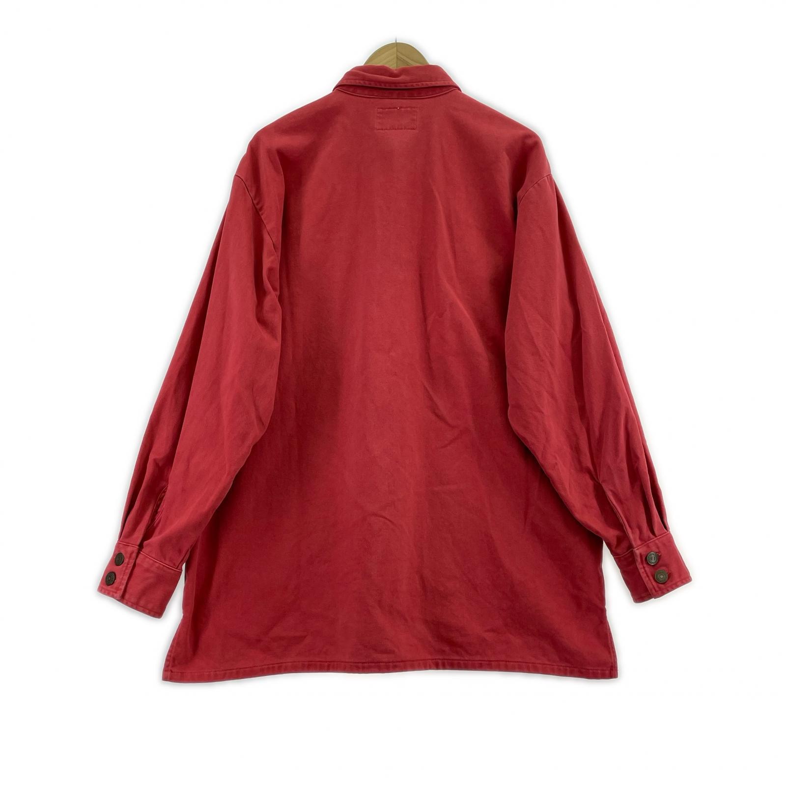 長袖シャツ 90s LOOSE SHIRTS 赤 (L) L レッド