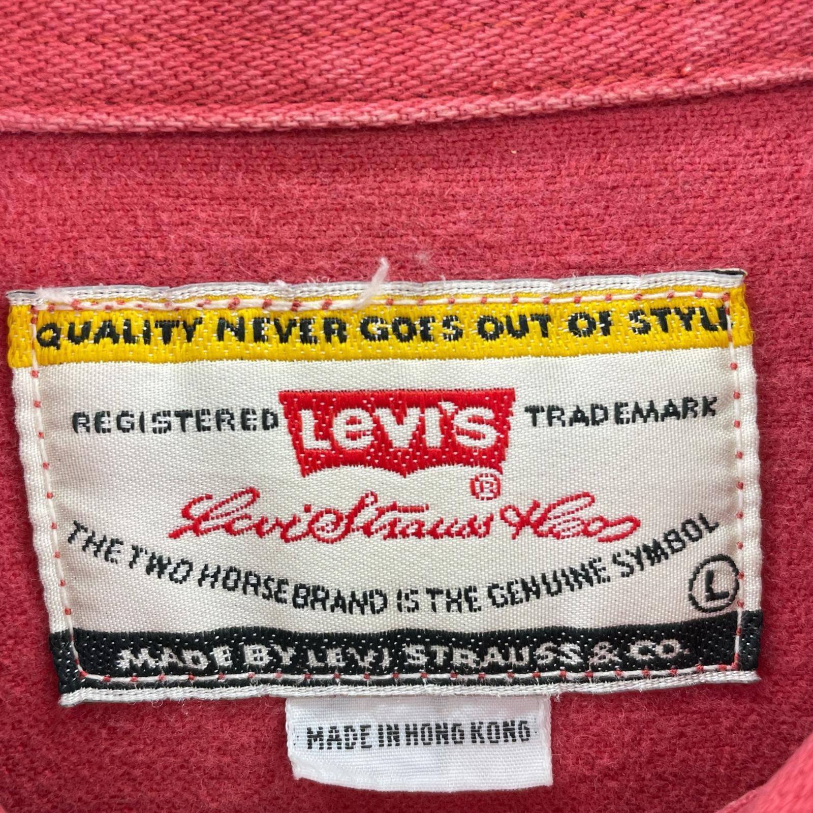 長袖シャツ 90s LOOSE SHIRTS 赤 (L) L レッド