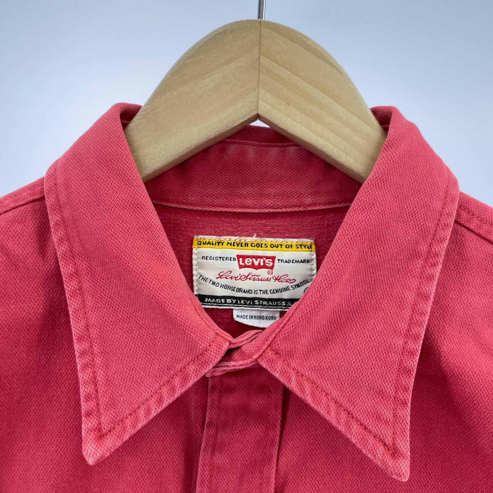 長袖シャツ 90s LOOSE SHIRTS 赤 (L) L レッド