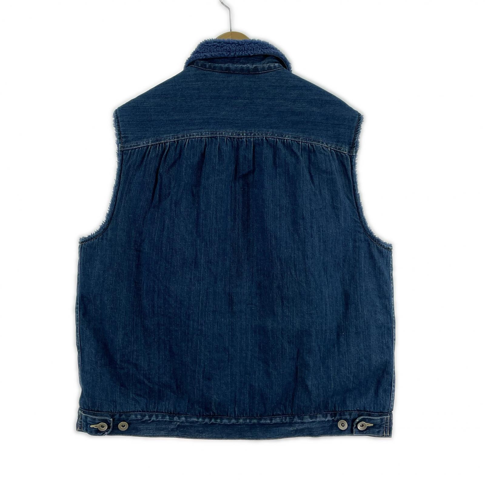 長袖シャツ STEINBECK DENIM BOA VEST インディゴ (M) M