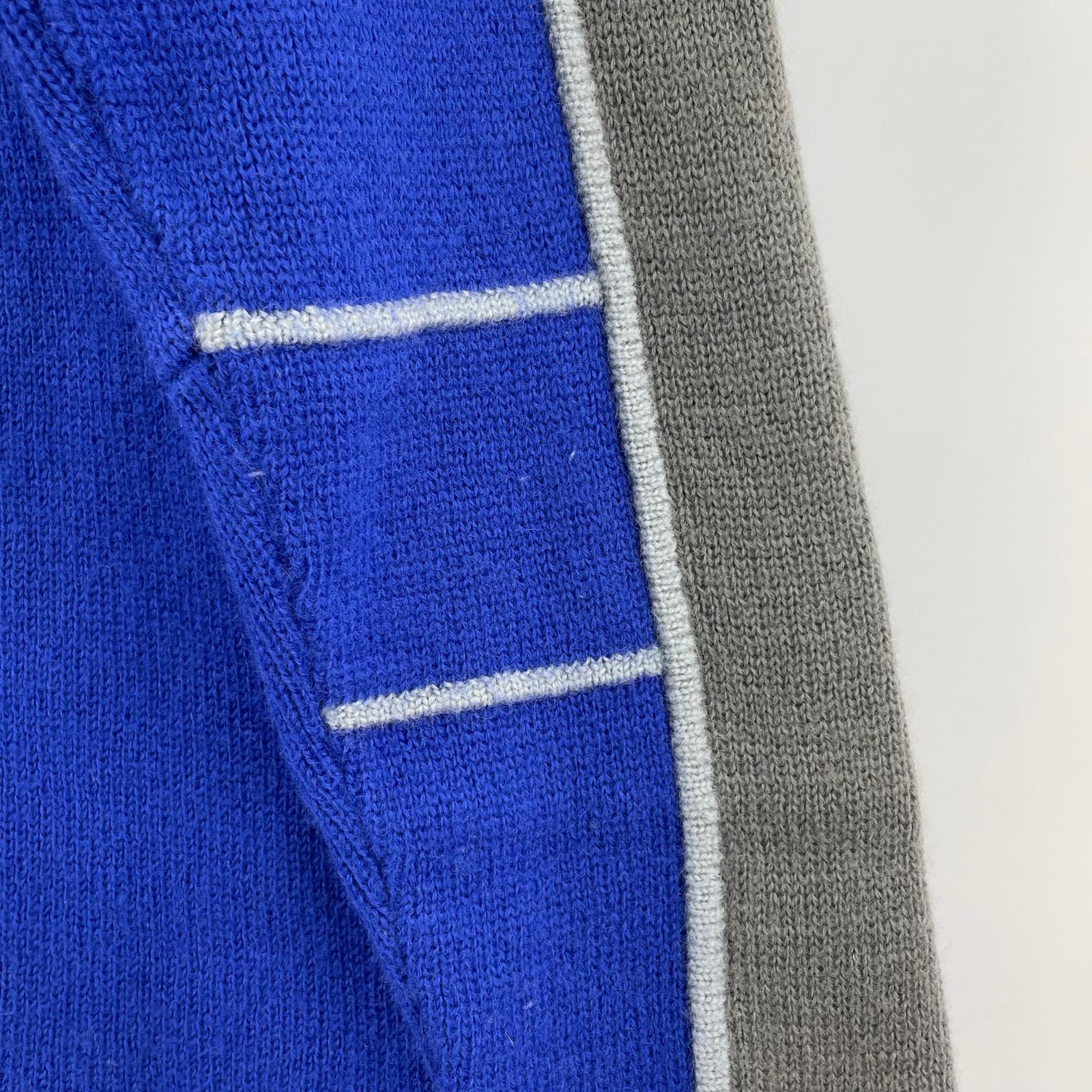 ニット 00s ACG ハーフジップボーダーニット ブルー(L) L ブルー