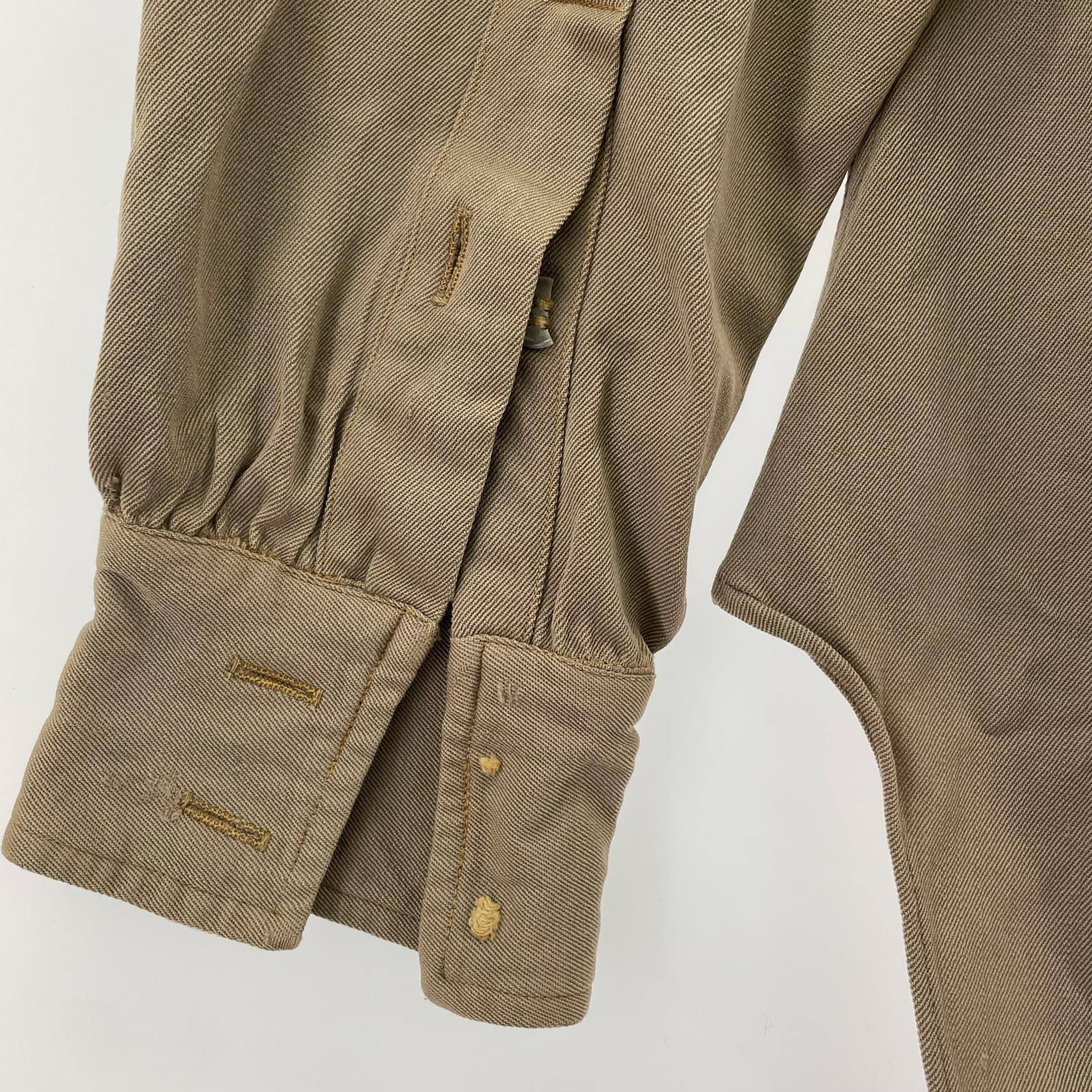 長袖シャツ 50s MAJER ギャバ長袖シャツ ブラウン ブラウン
