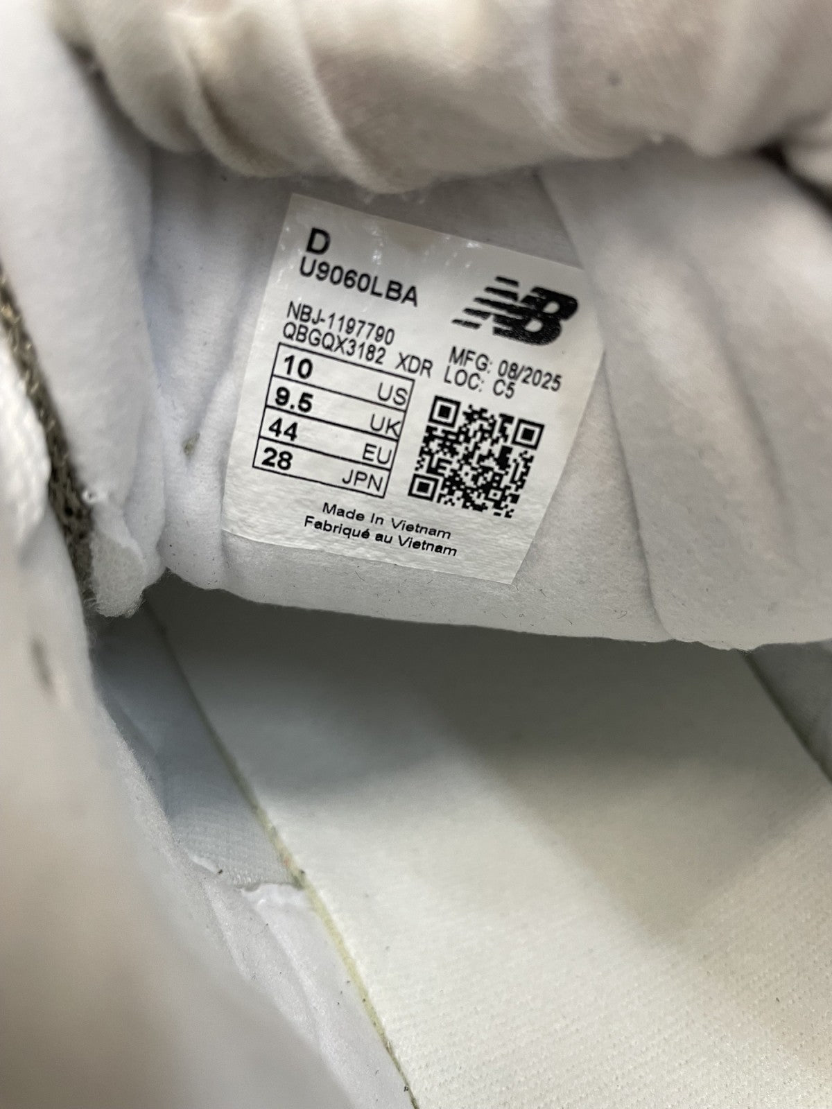 スニーカー NEW BALANCE U9060LBA GREY 28.0cm