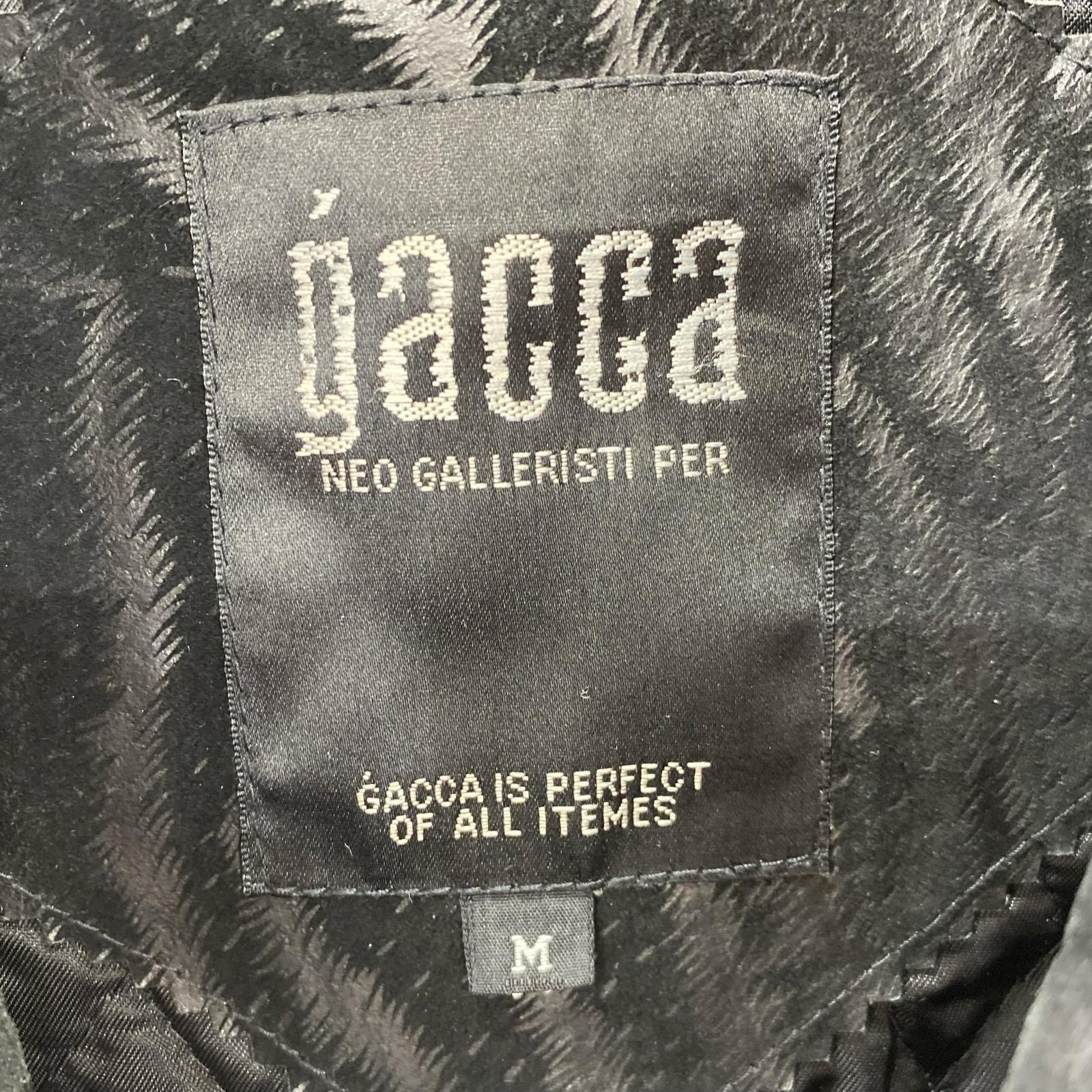 ジャケット gacca ピッグレザー ゼブラコート M BLK M ブラック