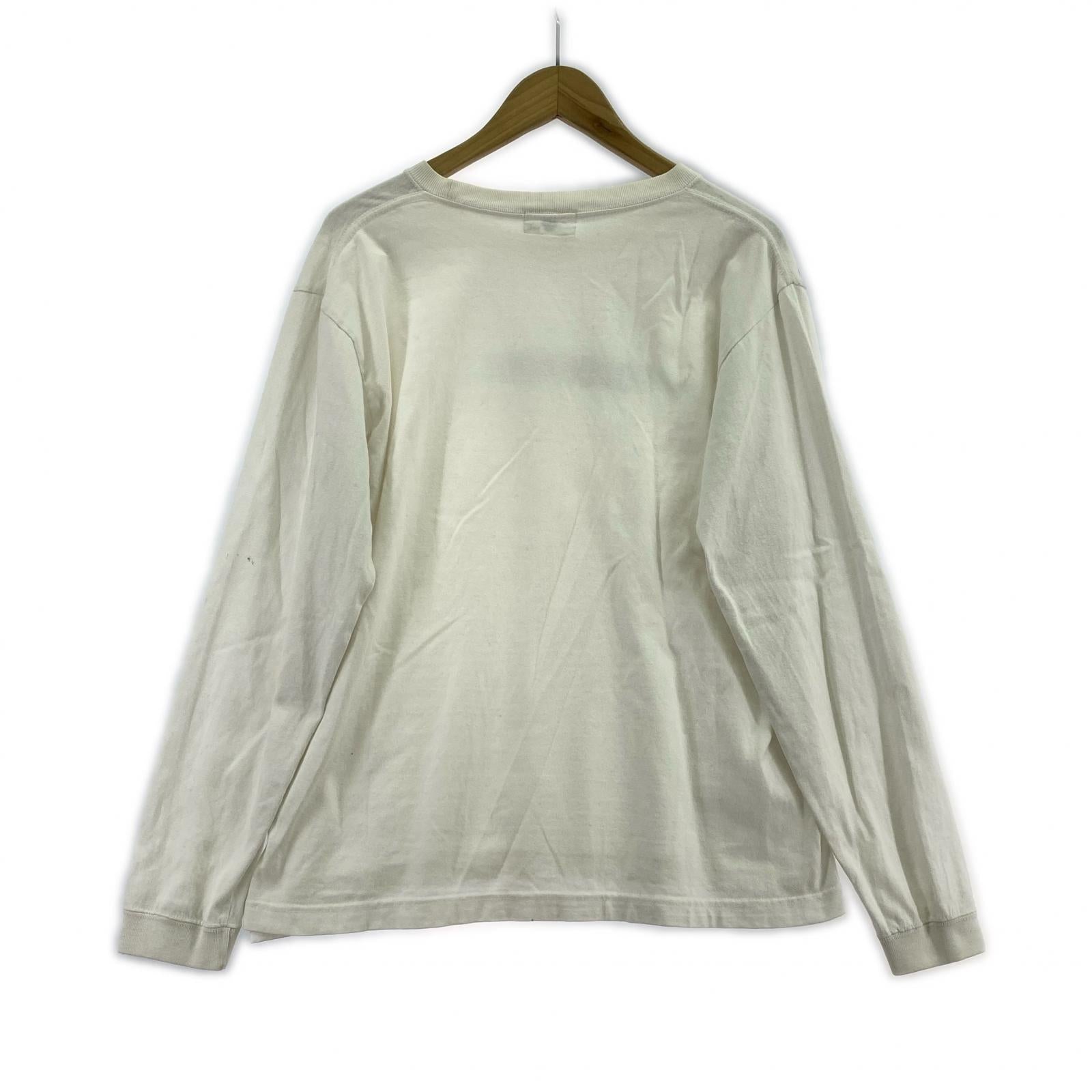 長袖Tシャツ モーションロゴ 白 ホワイト
