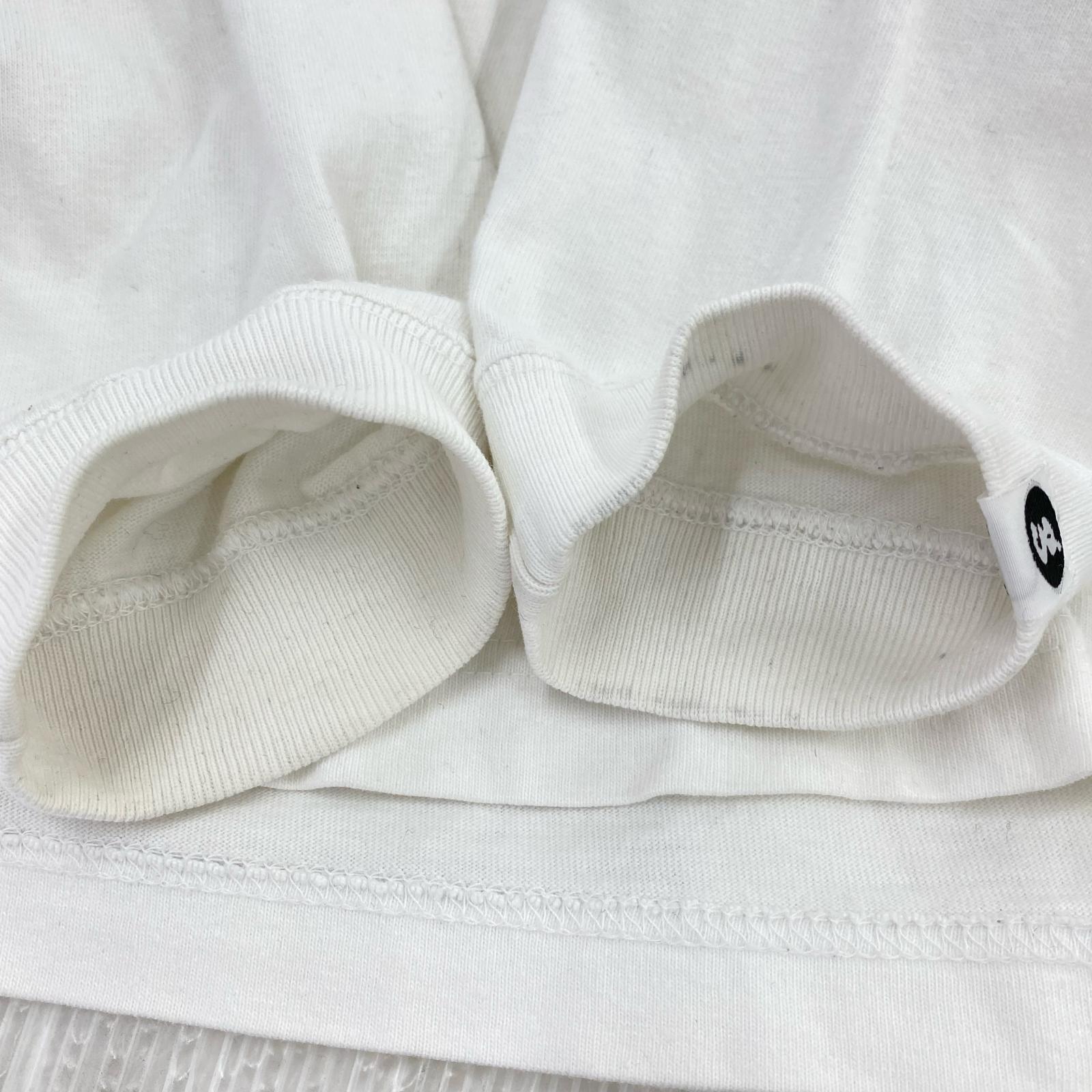 長袖Tシャツ モーションロゴ 白 ホワイト