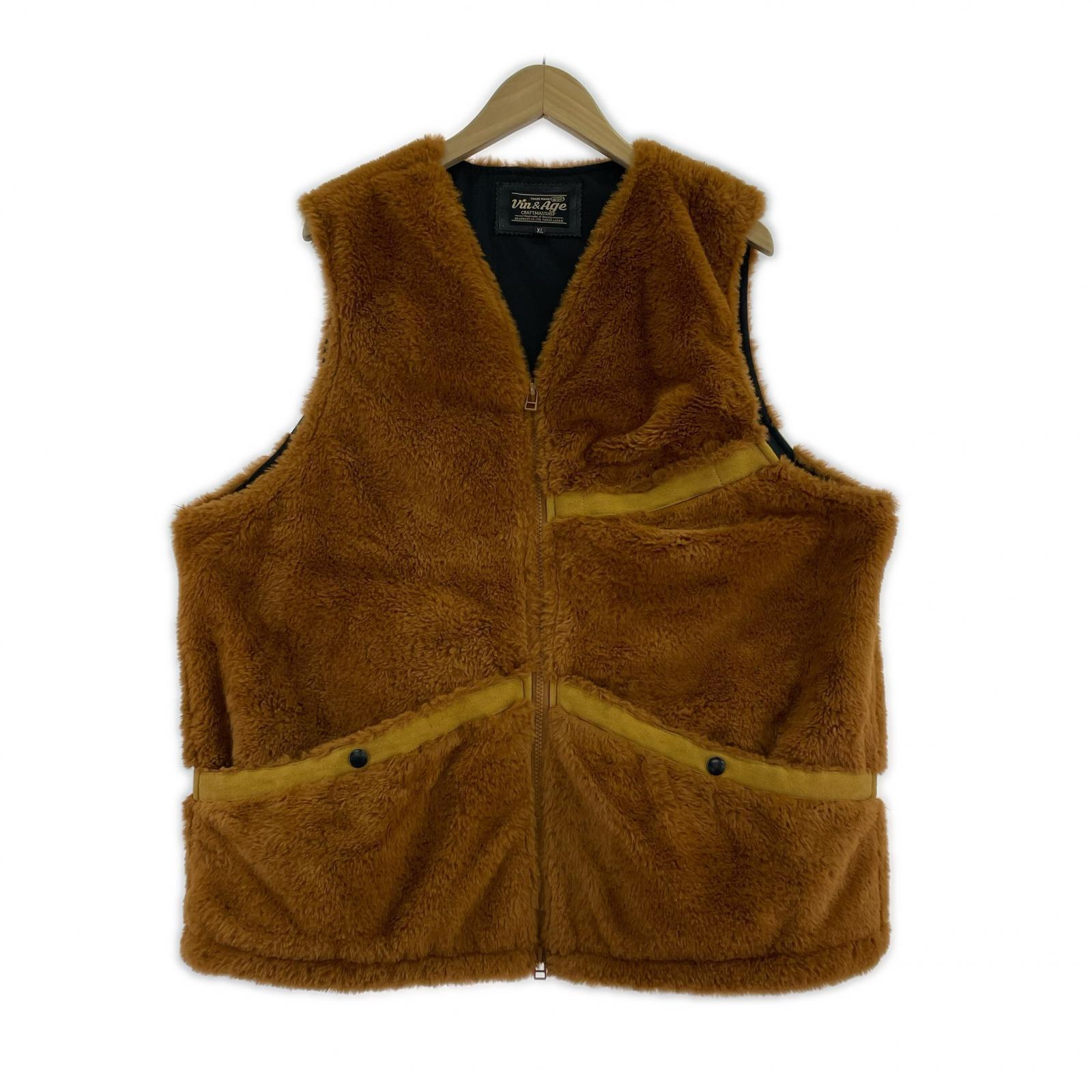 長袖シャツ VIN&AGE TYPE VHV2 ESKIMO FUR VEST 茶 (XL) ブラウン