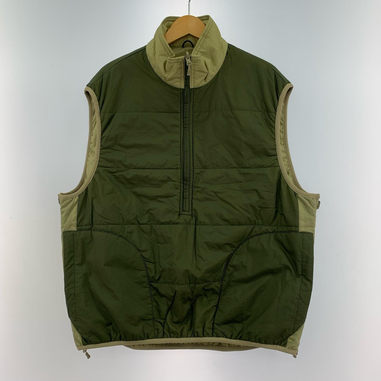 長袖シャツ tech reversible pullover puff vest オリーブ