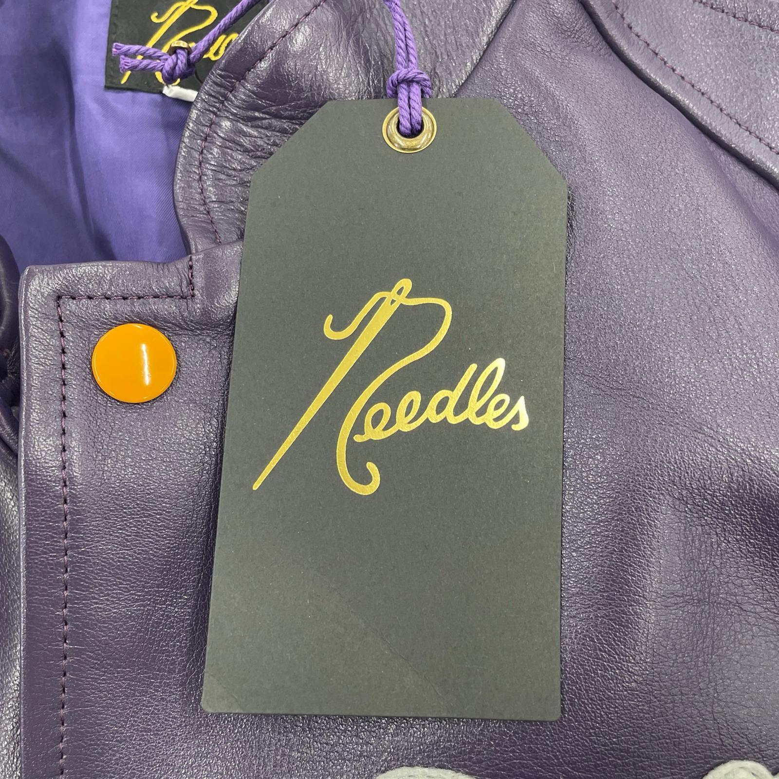 その他アウター Needles LETTERMAN JACKET S NS078 S パープル