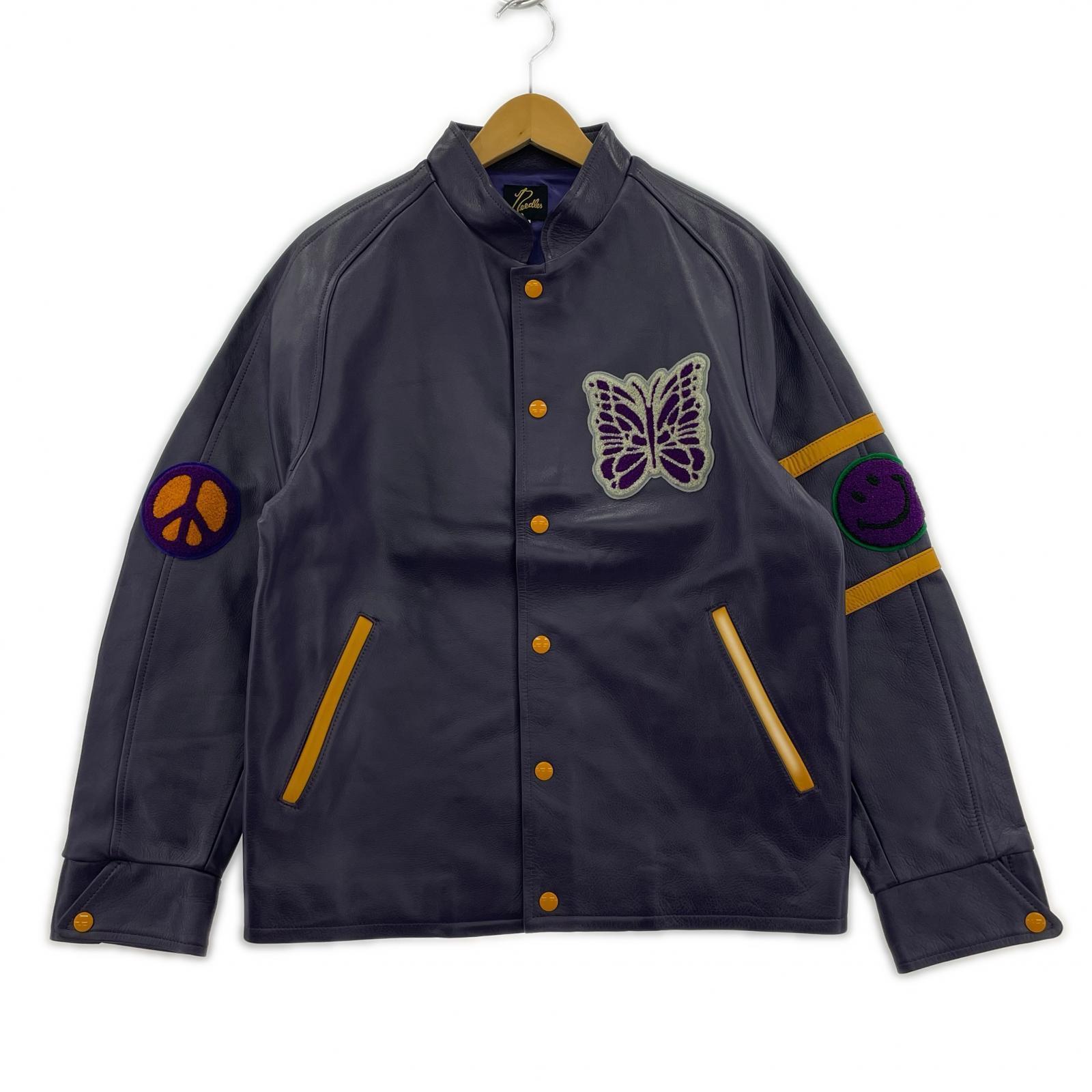 その他アウター Needles LETTERMAN JACKET S NS078 S パープル