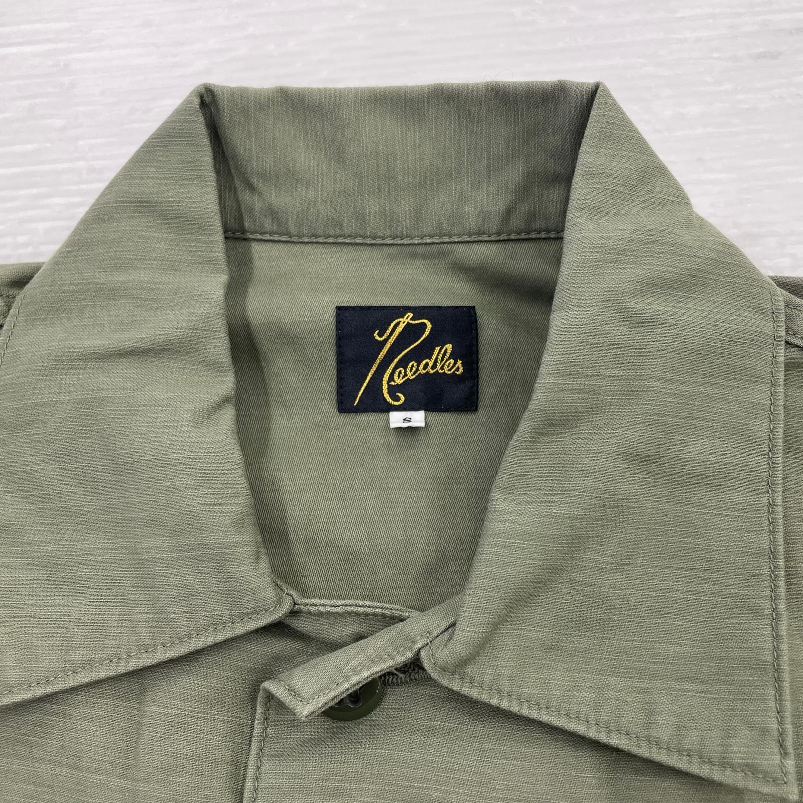 長袖シャツ Needles L/S Fatigue Shirt S NS233 S カーキ
