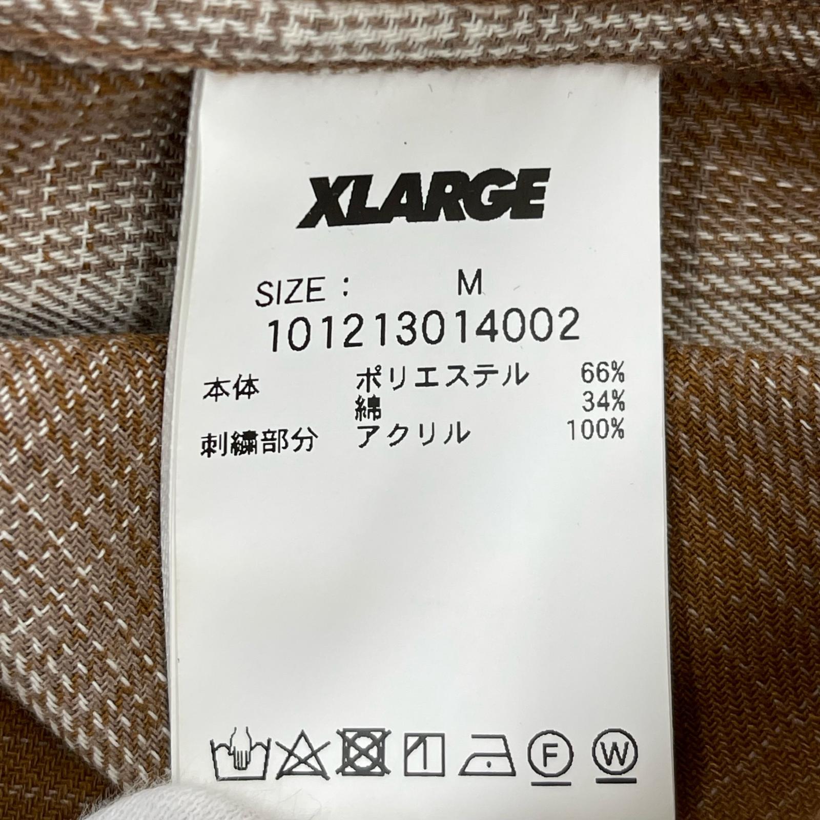 長袖シャツ XLARGE L/S オンブレチェックシャツ M M ブラウン