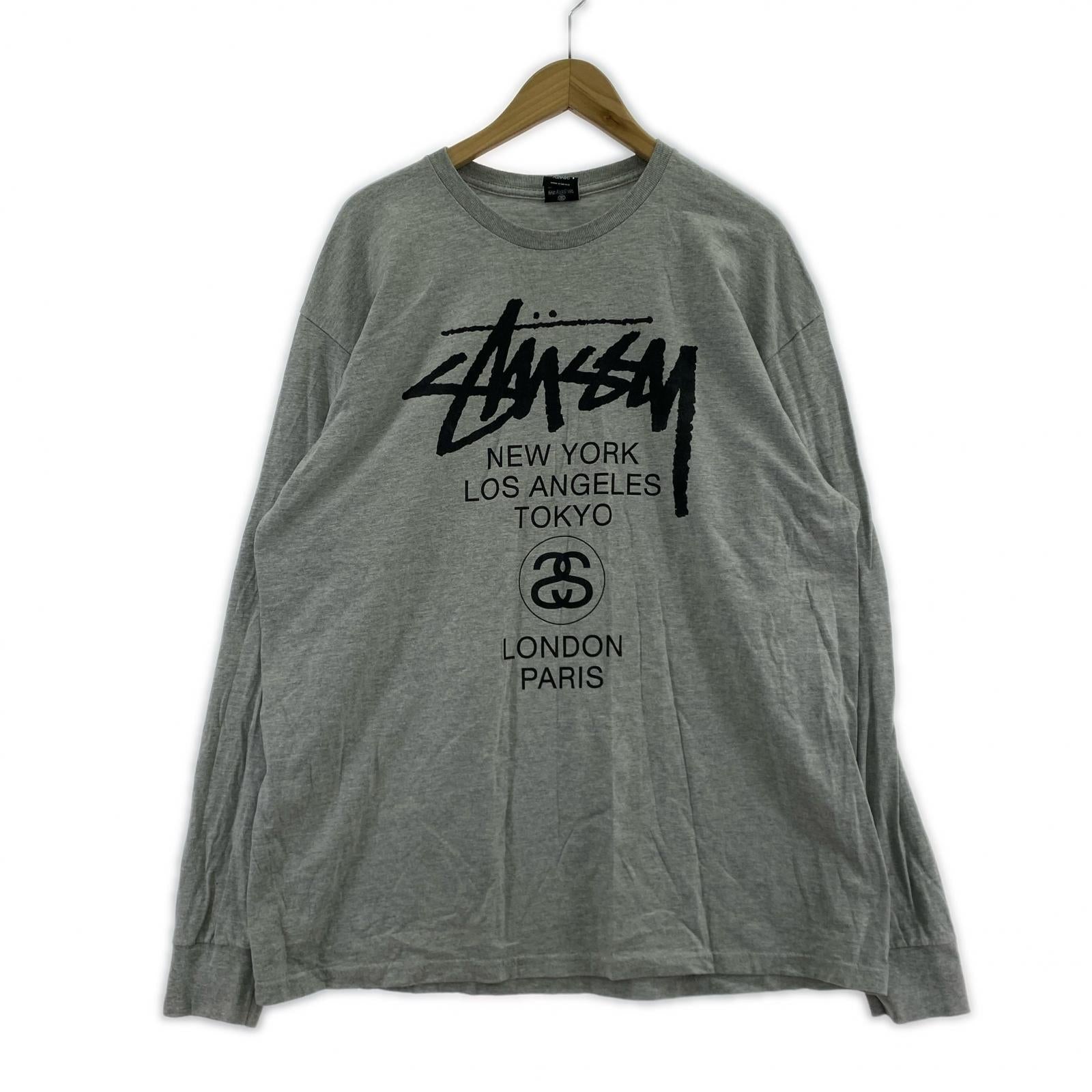 その他トップス STUSSY ロングスリーブT グレー XL グレー