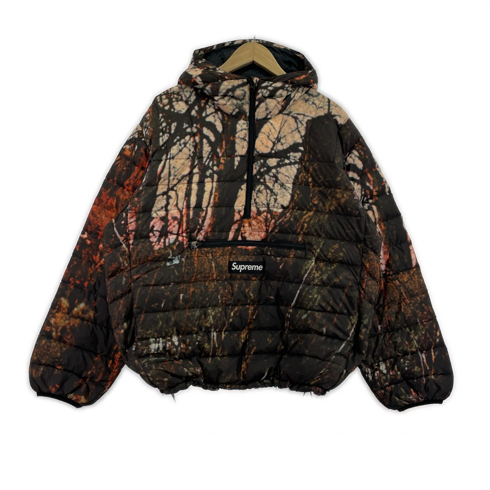ダウンジャケット 20AW Micro Down Half Zip 総柄 茶 (M) M ブラウン