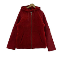 レザージャケット 17AW Reversed Shearling Hooded 赤 (M) M レッド