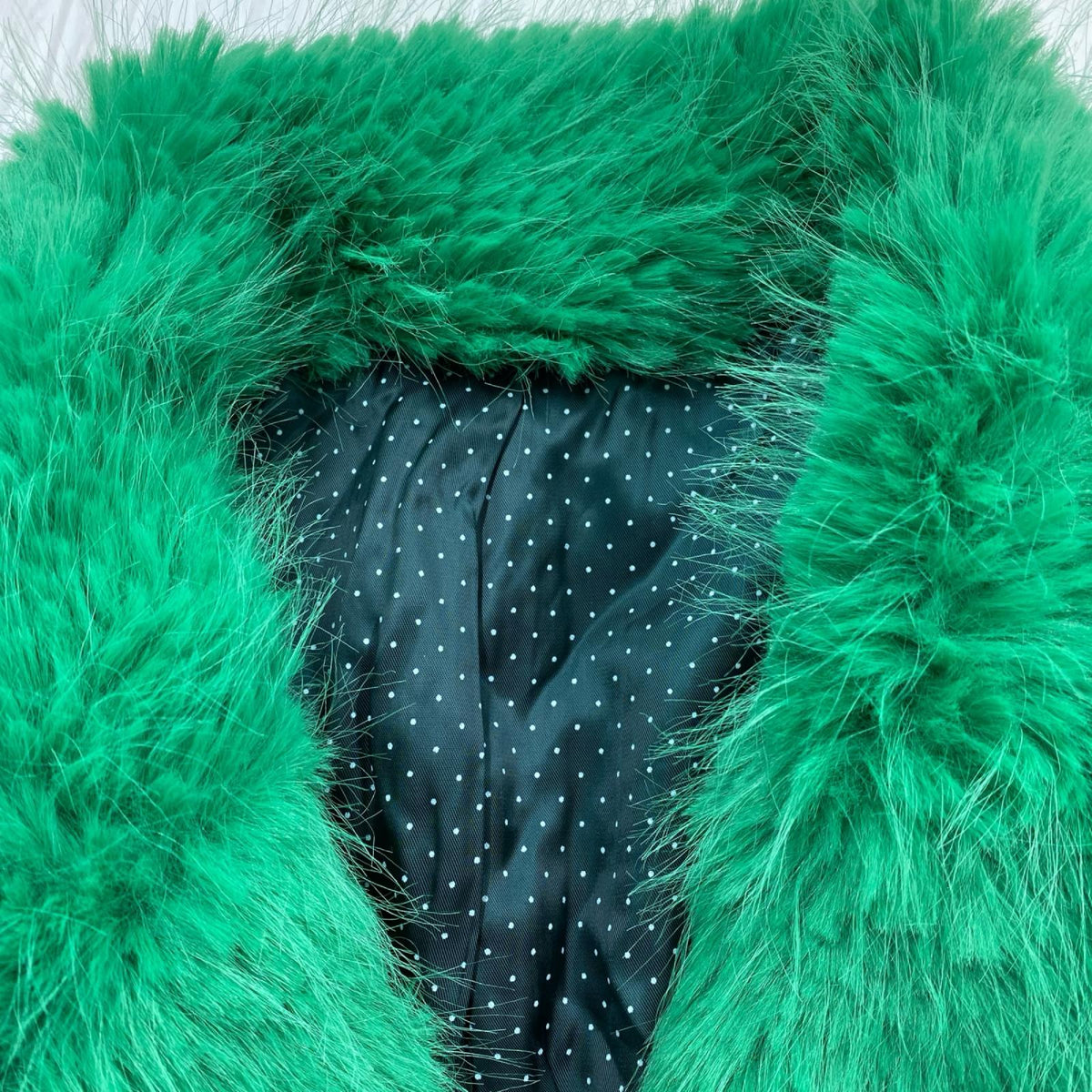 ジャケット VALLEYOUTH ヤギ ファーコート GRN M グリーン