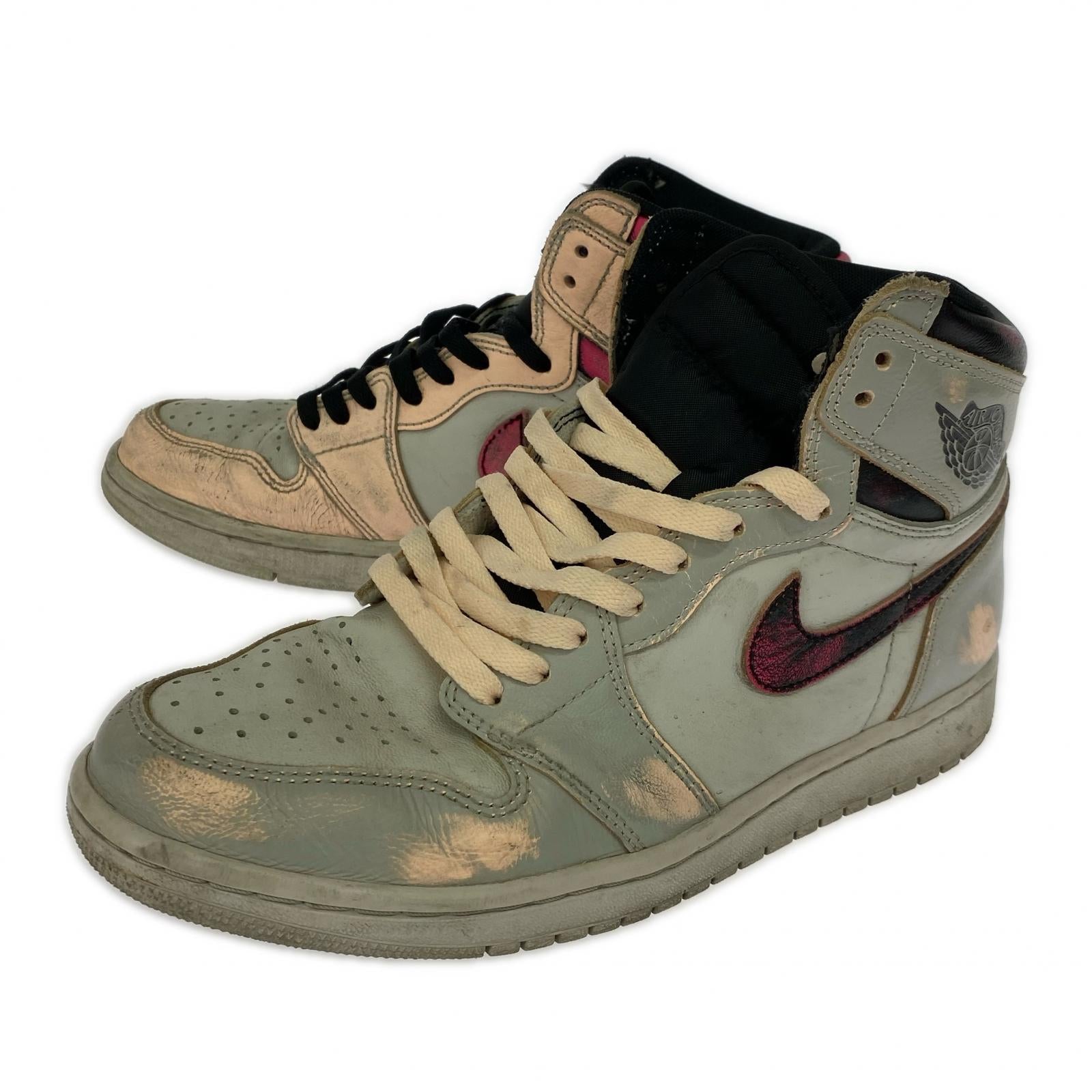 スニーカー Air Jordan 1 Mid SE/WHITE 27.5cm (US9 1/2 UK9 EU45) グレー