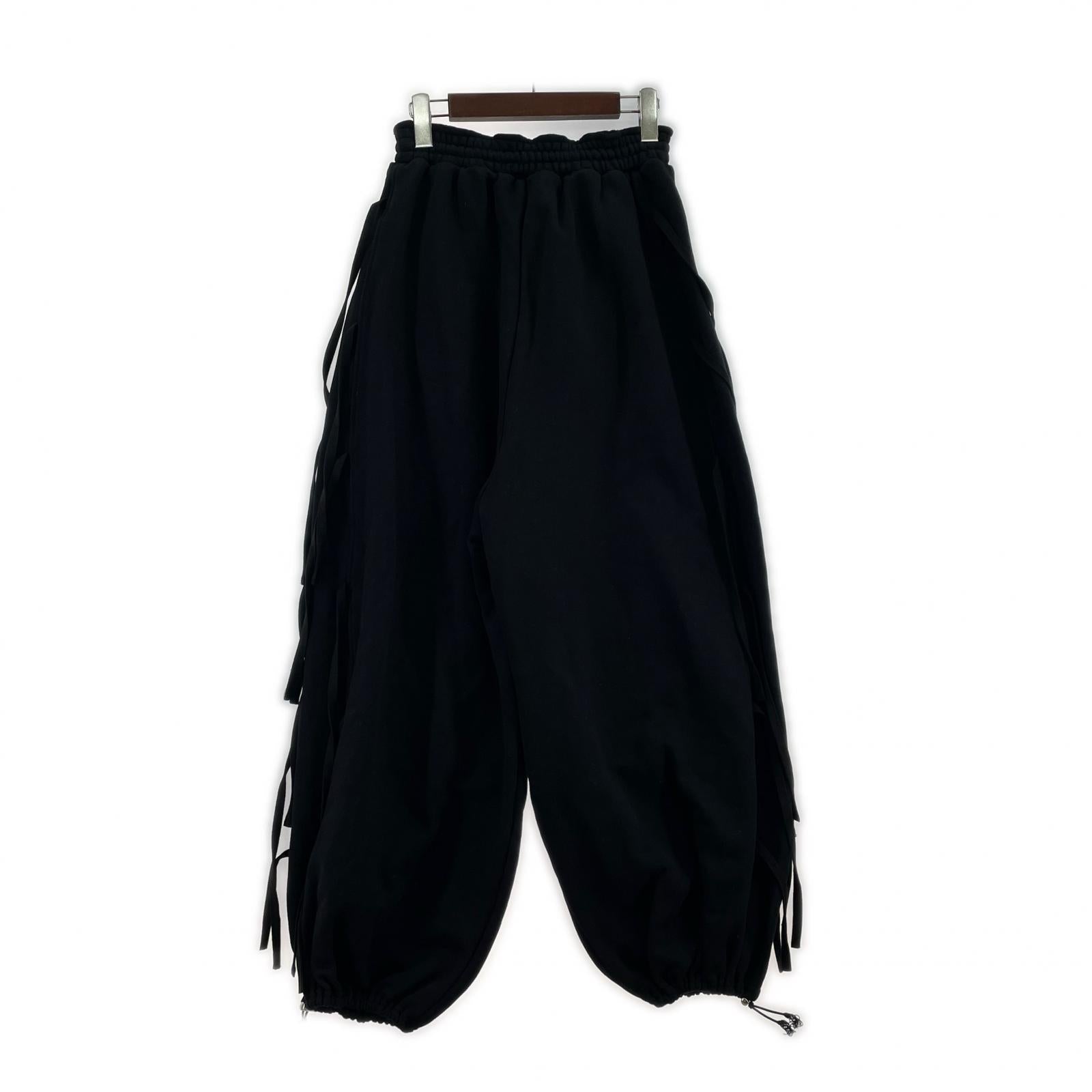 パンツ MAISON SPECIAL Side Ribbon Sweat Pants デザインスウェットパンツ 36 ブラック 36 ブラック