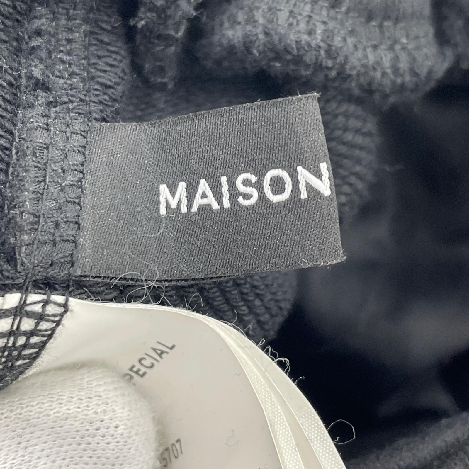 パンツ MAISON SPECIAL Side Ribbon Sweat Pants デザインスウェットパンツ 36 ブラック 36 ブラック