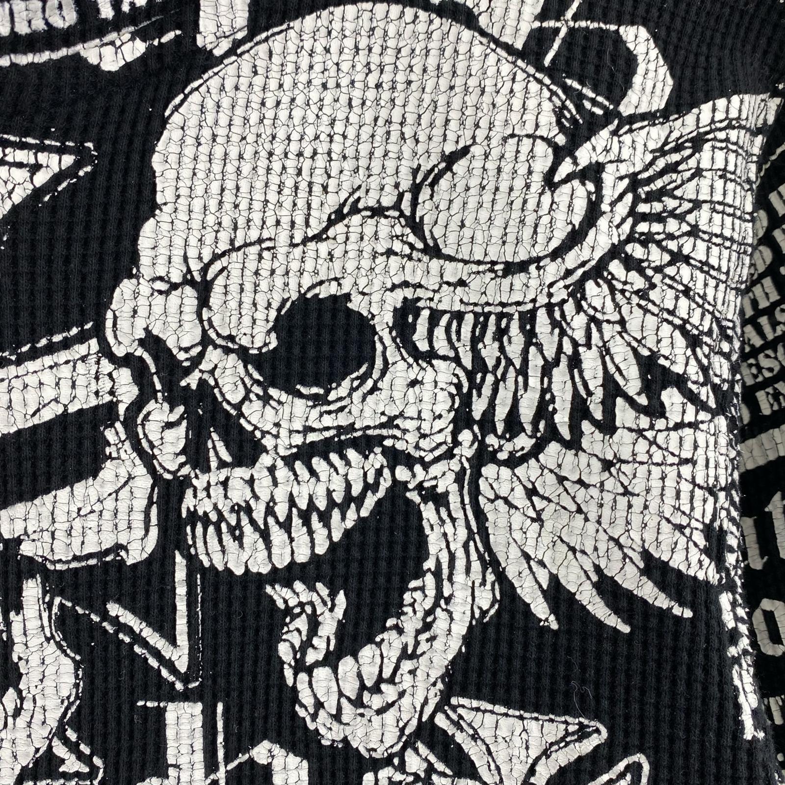 パーカー BREATH skull wash hoodie 黒 M ブラック