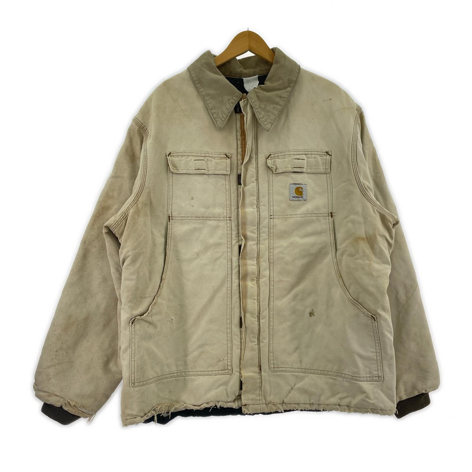 ジャケット Carhartt 80s~ USA製 トラディショナルコート XL程度 ベージュ ベージュ