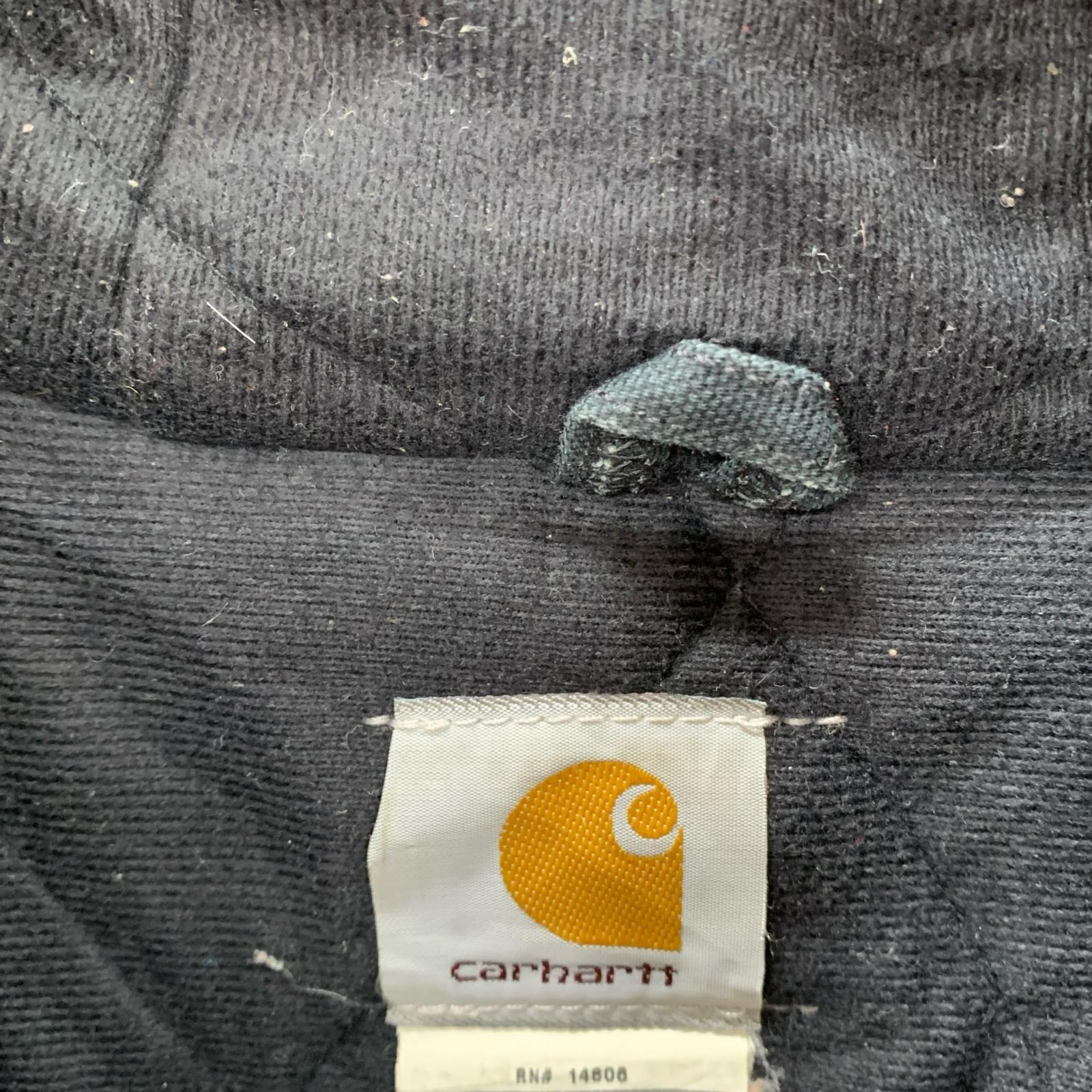 ジャケット Carhartt 00s USA製 企業刺繍 ペンキ アクティブジャケット XL ブラック ブラック