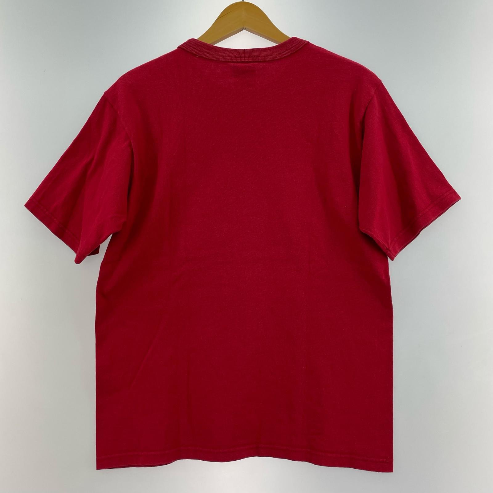 半袖Tシャツ 90s 胸ロゴプリント 赤 (M) M