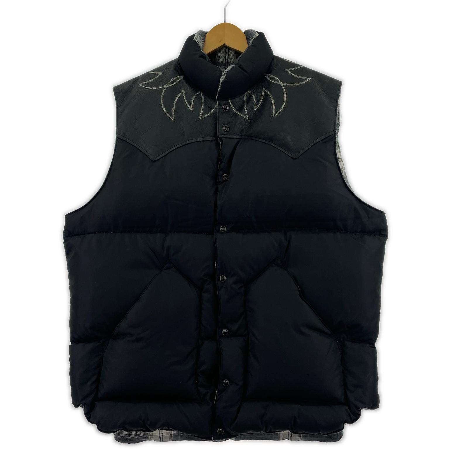 ダウンベスト × Rafu RMFC Down Vest W/EMB'D Rafu022 44 ブラック