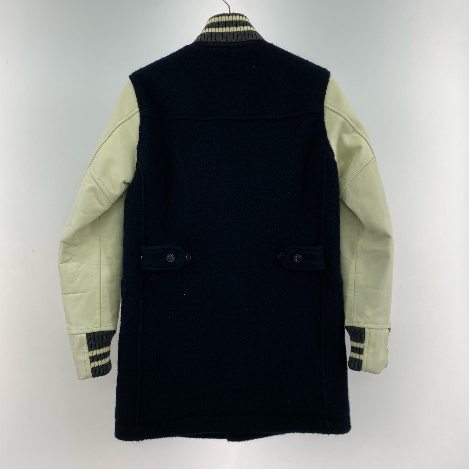 ジャケット レザー切替スタジャンコート