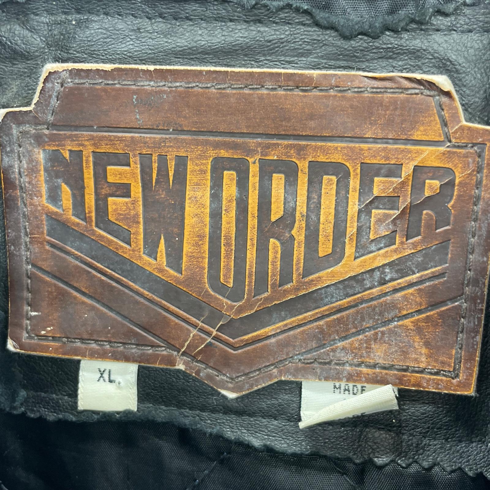 レザージャケット NEW ORDER 黒 ブラック