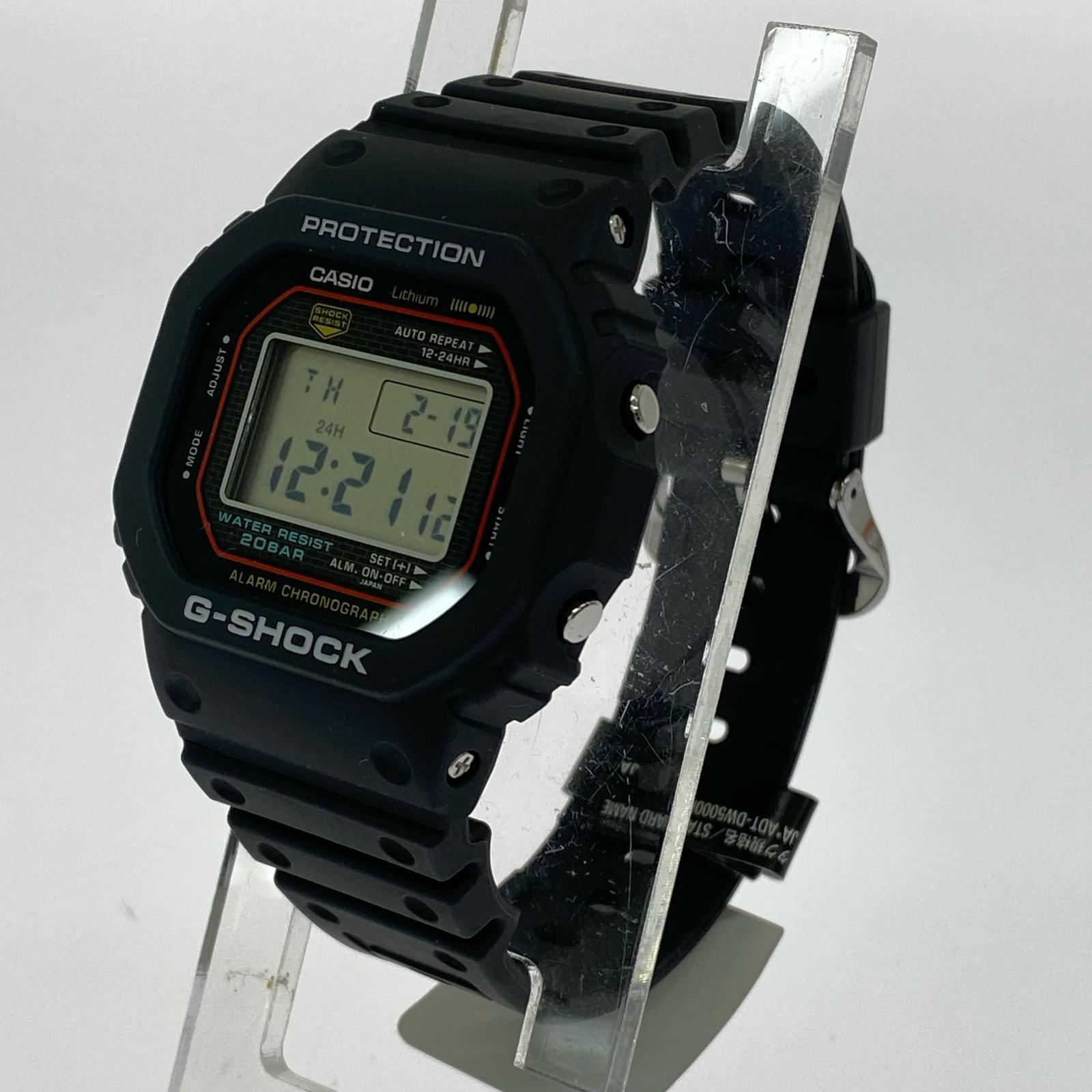 腕時計 初代G-SHOCK復刻モデル 黒 DW-5000R ブラック