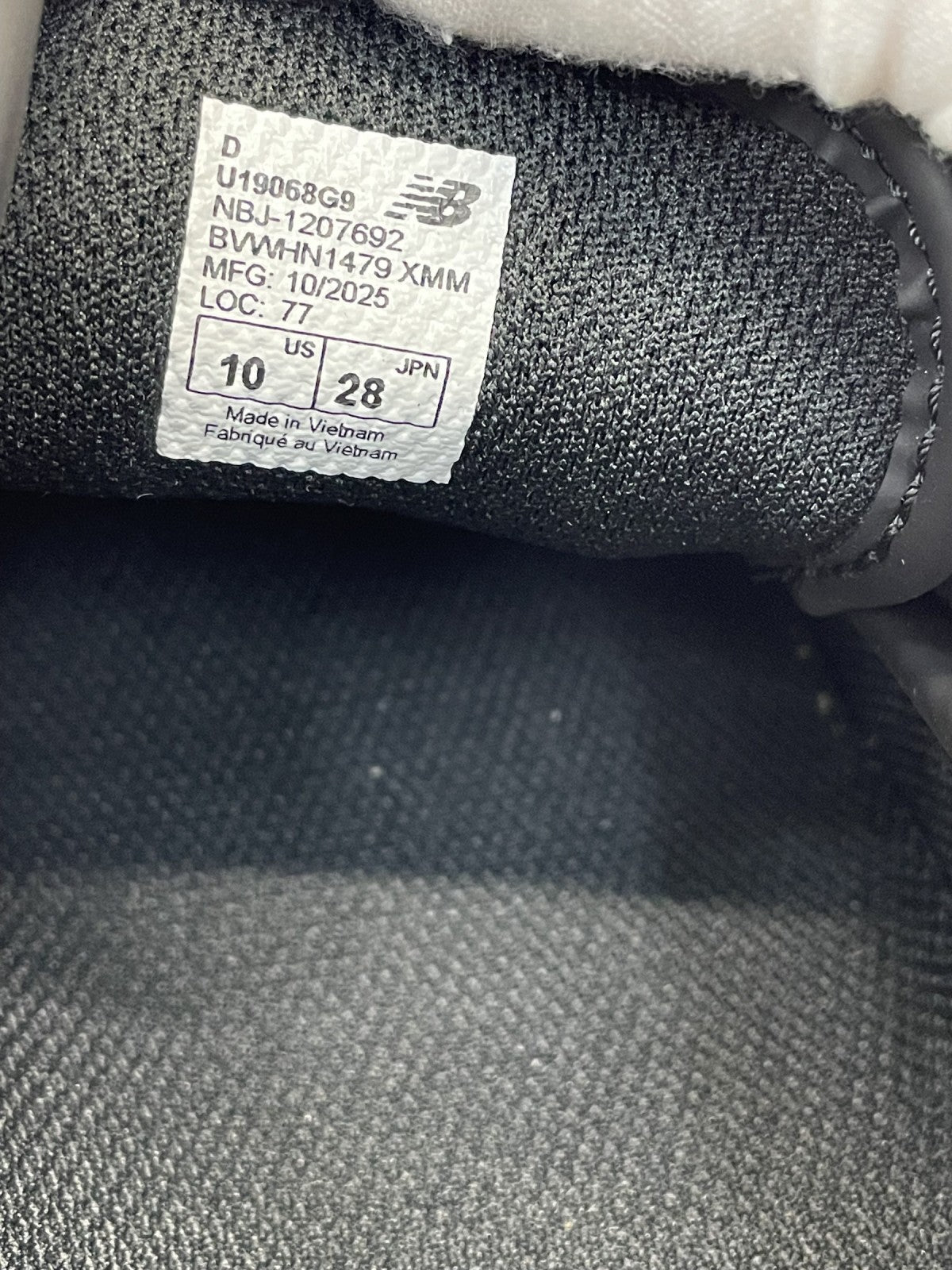 スニーカー NEW BALANCE U19068G9 Angora スニーカー サイズ28cm 白×黒