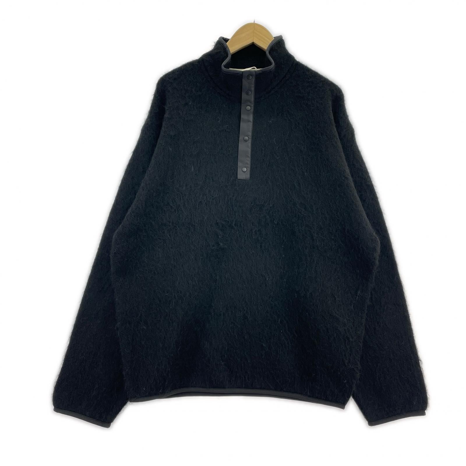 ニット nanamica Pullover Mohair Sweater プルオーバーモヘアニット L 黒 L ブラック