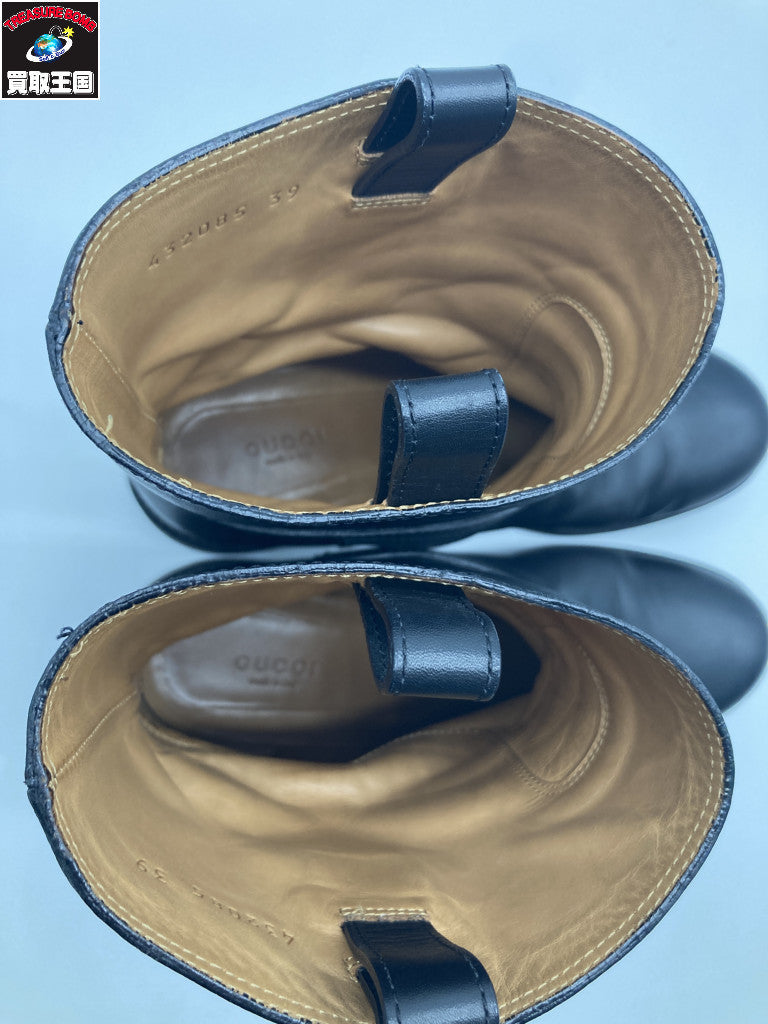GUCCI ディオニュス レザーアンクルブーツ