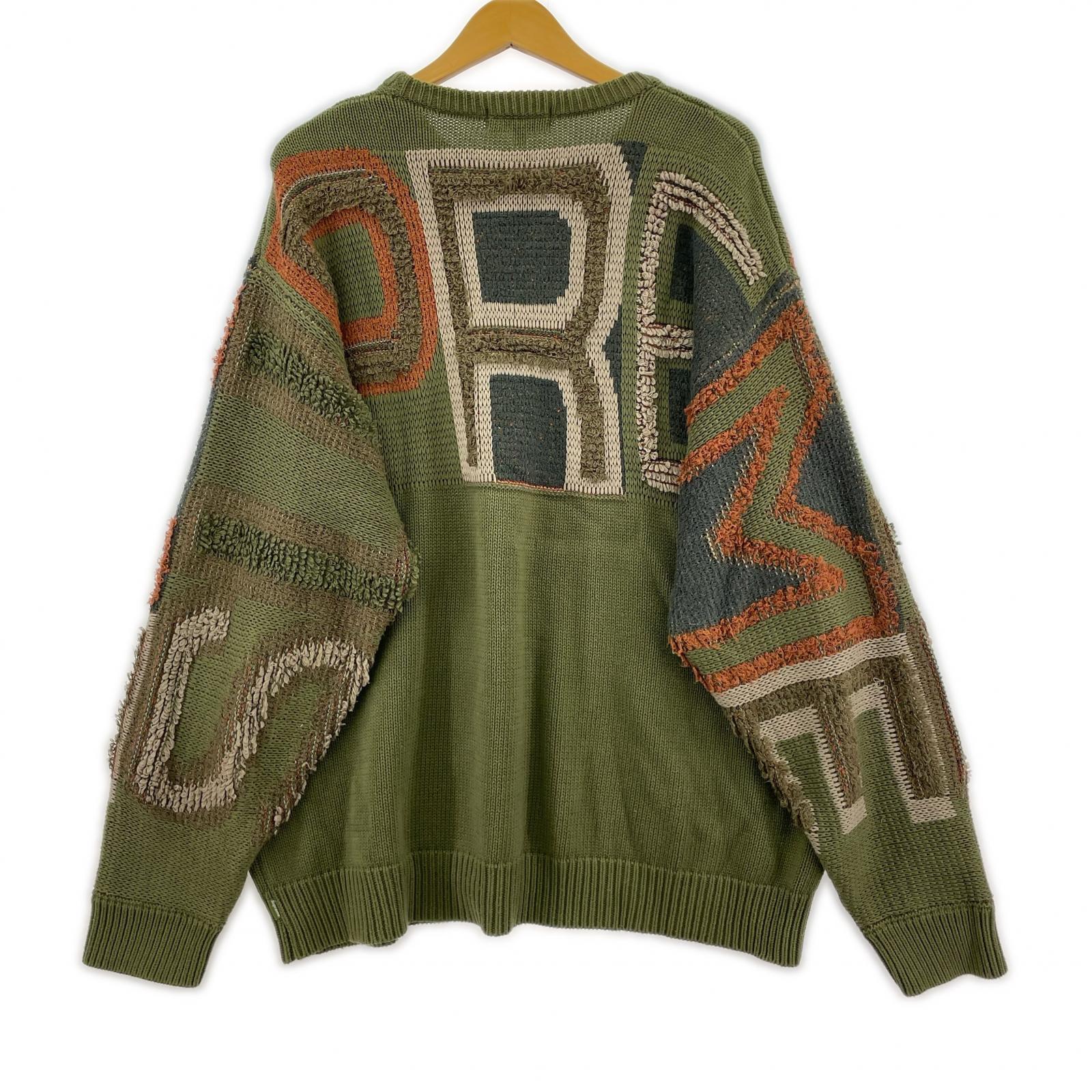 ニット CHENILLE LOGO SWEATER XL カーキ