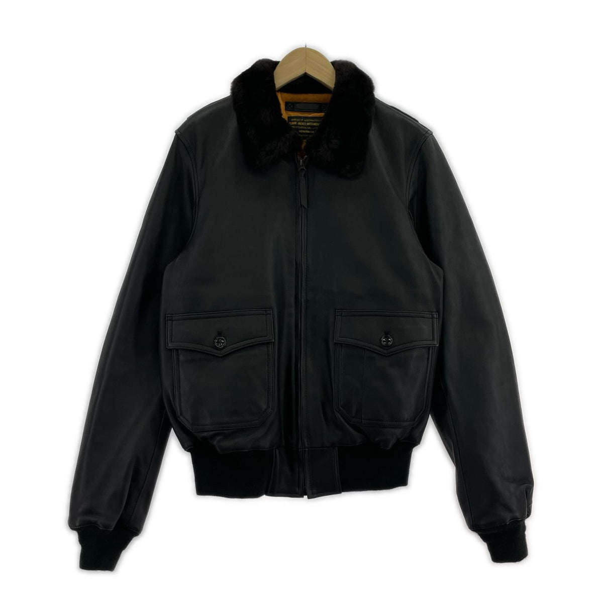 ジャケット ラムレザー G-1 黒 M ブラック