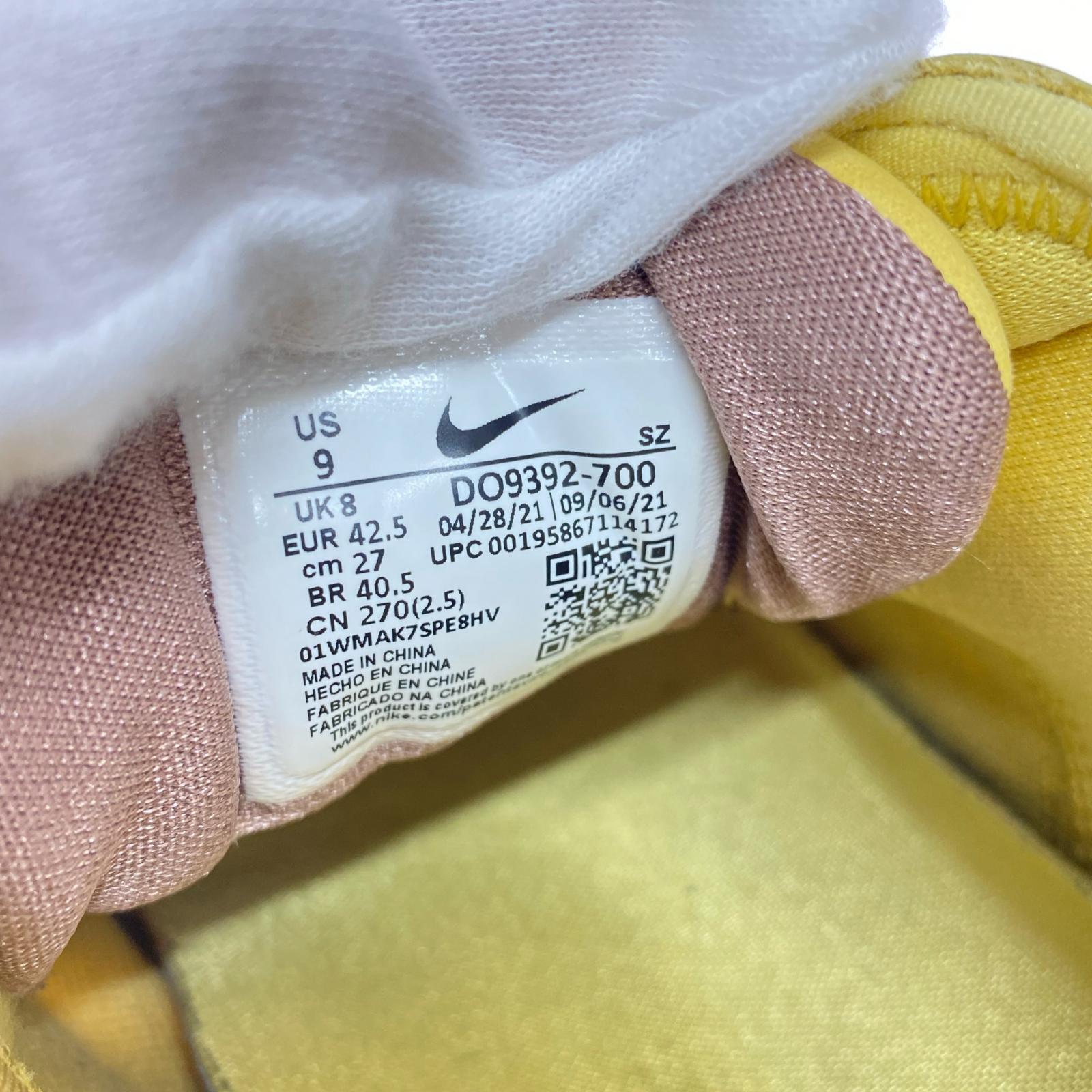 スニーカー Travis Scott × Nike Air Max 1 "CACT.US Gold"-US9 27cm (US9 UK8 1/2 EU44) イエロー