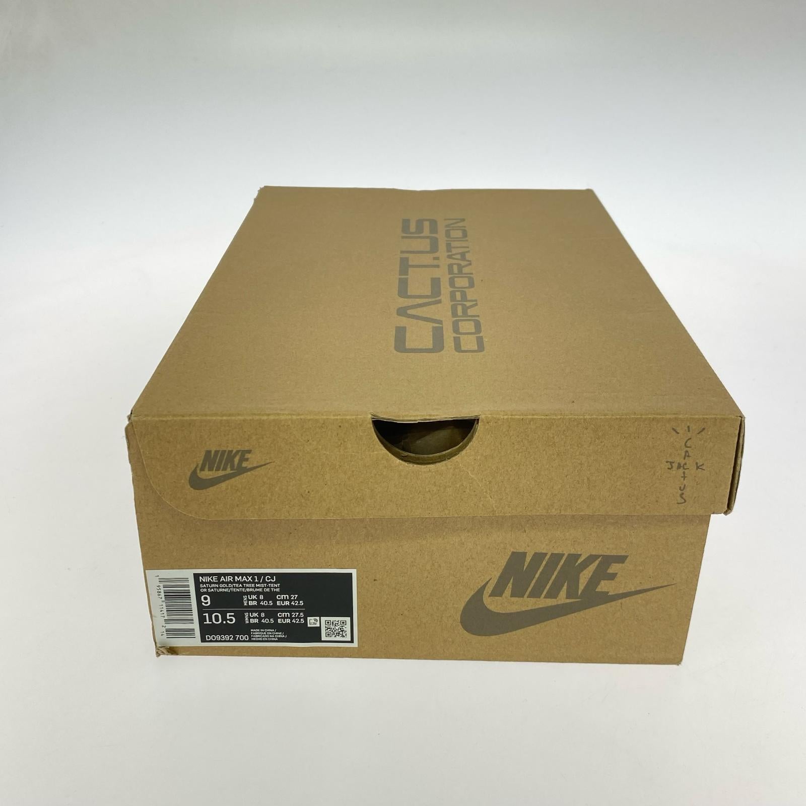 スニーカー Travis Scott × Nike Air Max 1 "CACT.US Gold"-US9 27cm (US9 UK8 1/2 EU44) イエロー