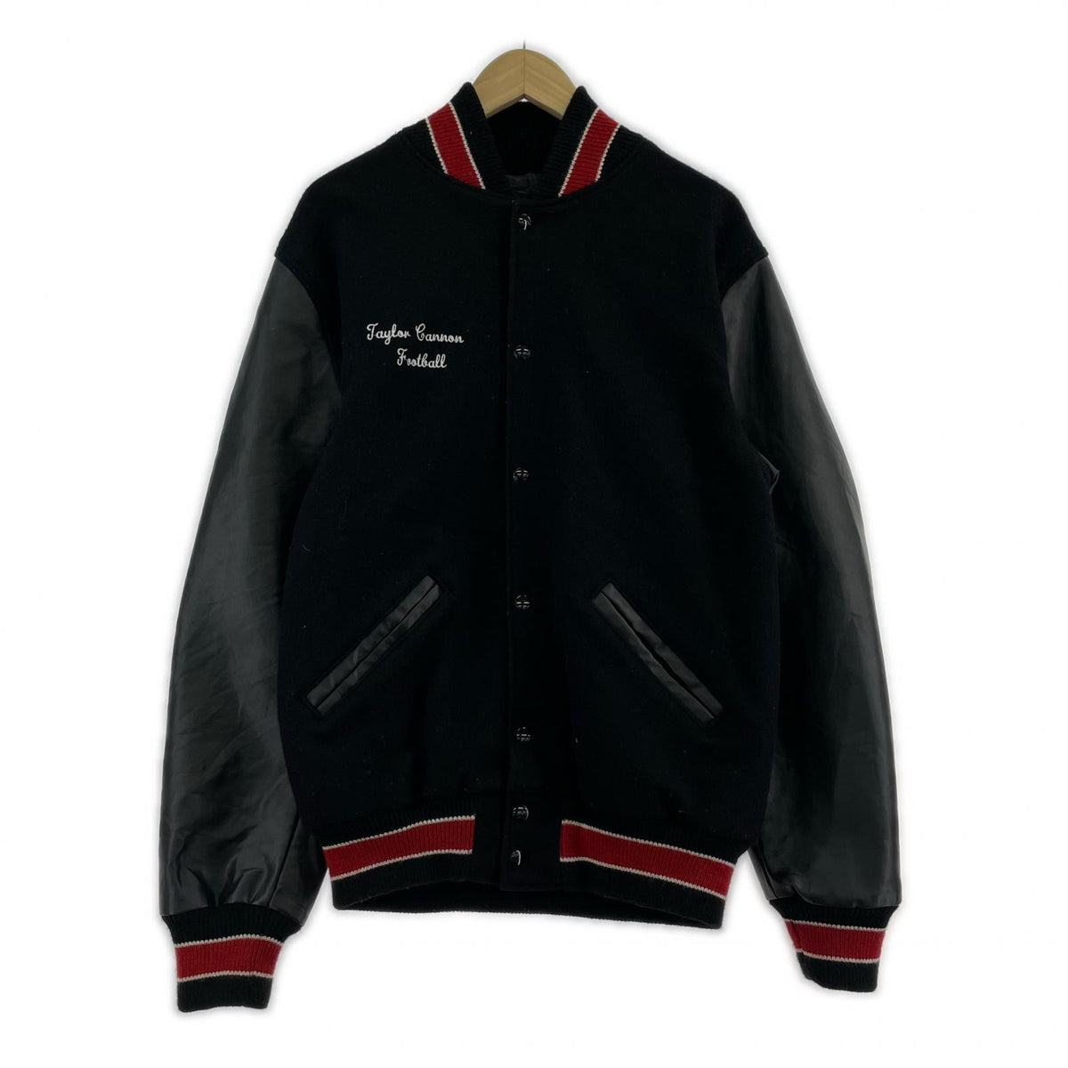 ブルゾン NEFF レザースリーブ スタジャン L ブラック