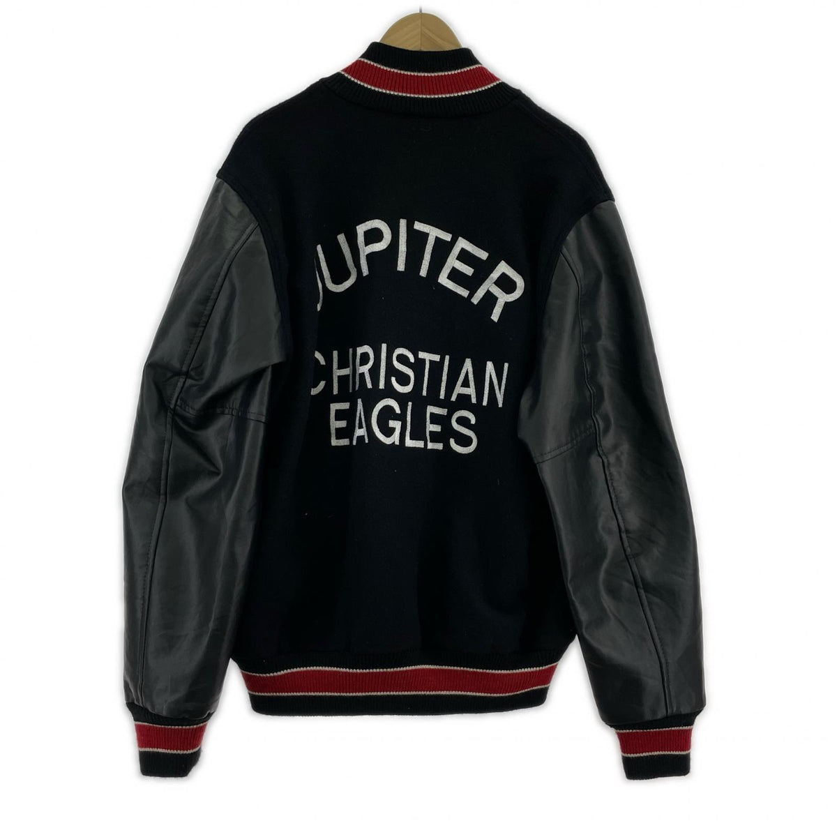 ブルゾン NEFF レザースリーブ スタジャン L ブラック
