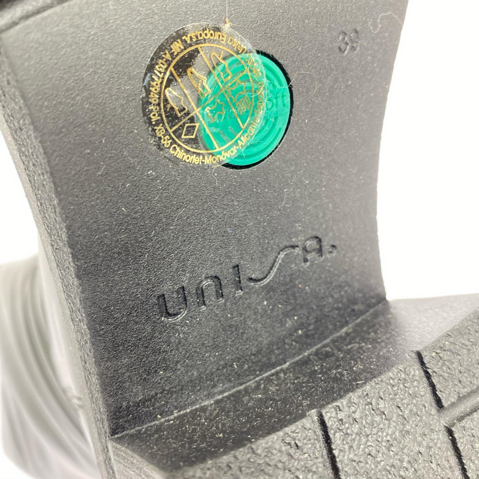 ブーツ unisa 39 黒 ブラック
