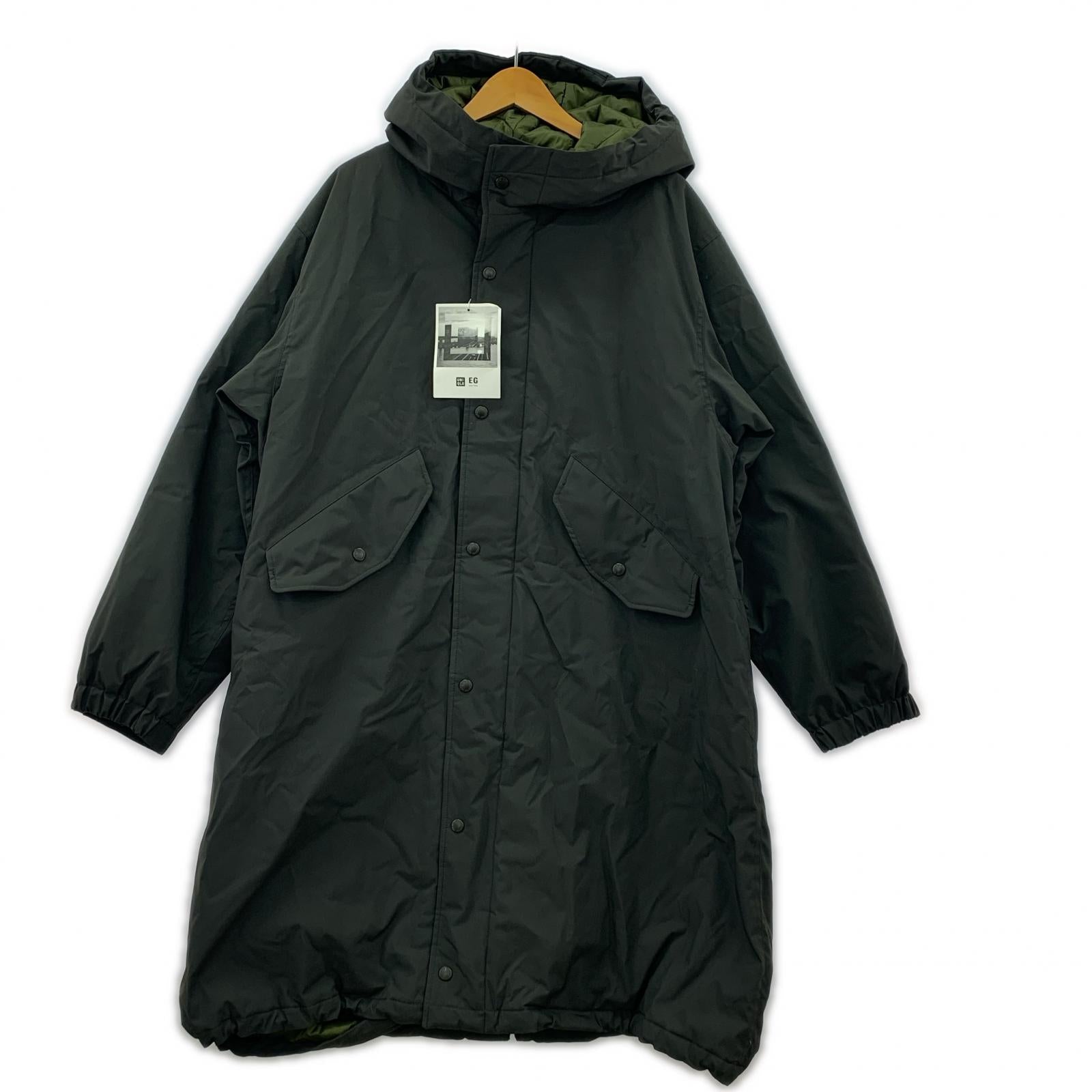 ジャケット UNIQLO パフテックフーディッドコート カーキ L カーキ