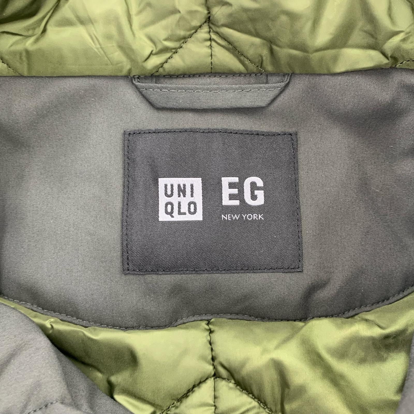ジャケット UNIQLO パフテックフーディッドコート カーキ L カーキ