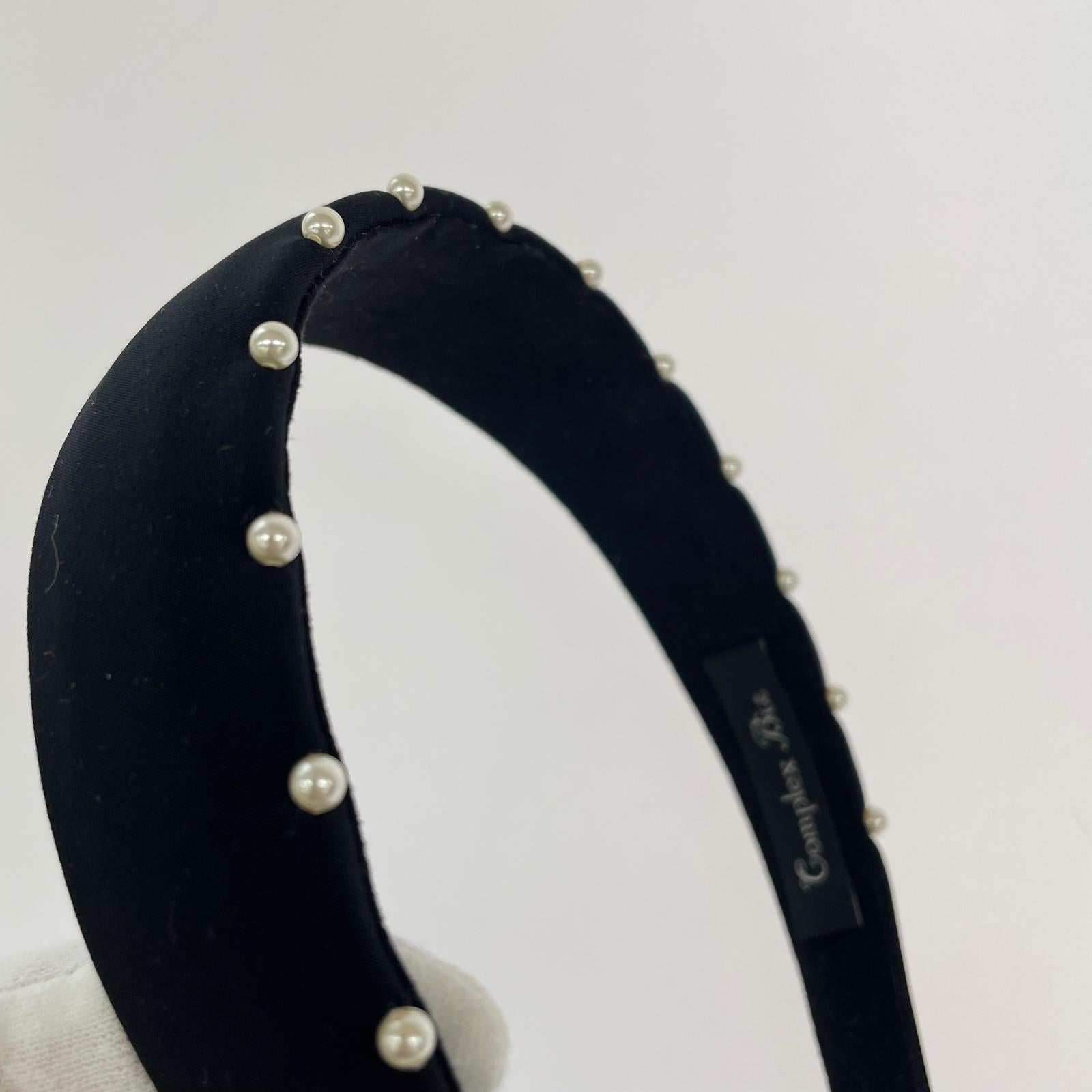 その他アクセサリー カチューシャ パール ブラック