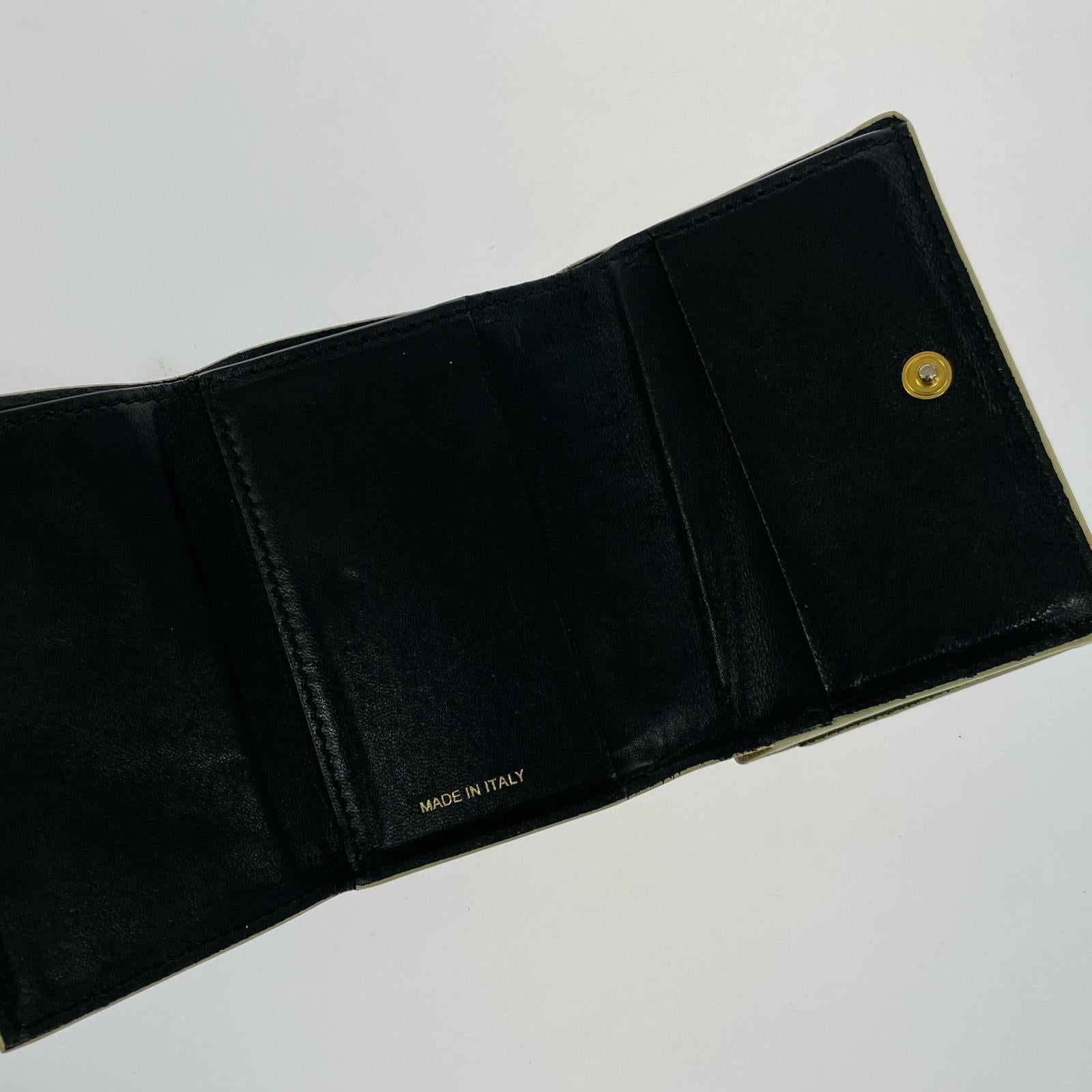 コンパクトウォレット サフィアーノ 三つ折り レザー 財布 茶/青/緑 マルチカラー