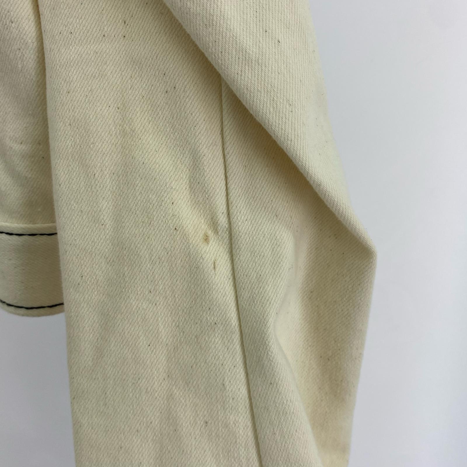 ブルゾン Two-tone denim jacket (42) 42 ホワイト